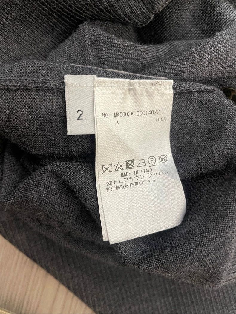 Thom Browne Thom Browne Size 36 Dark gray four-striped wool knitted ca Size US M / EU 48-50 / 2 - 6 Thumbnail