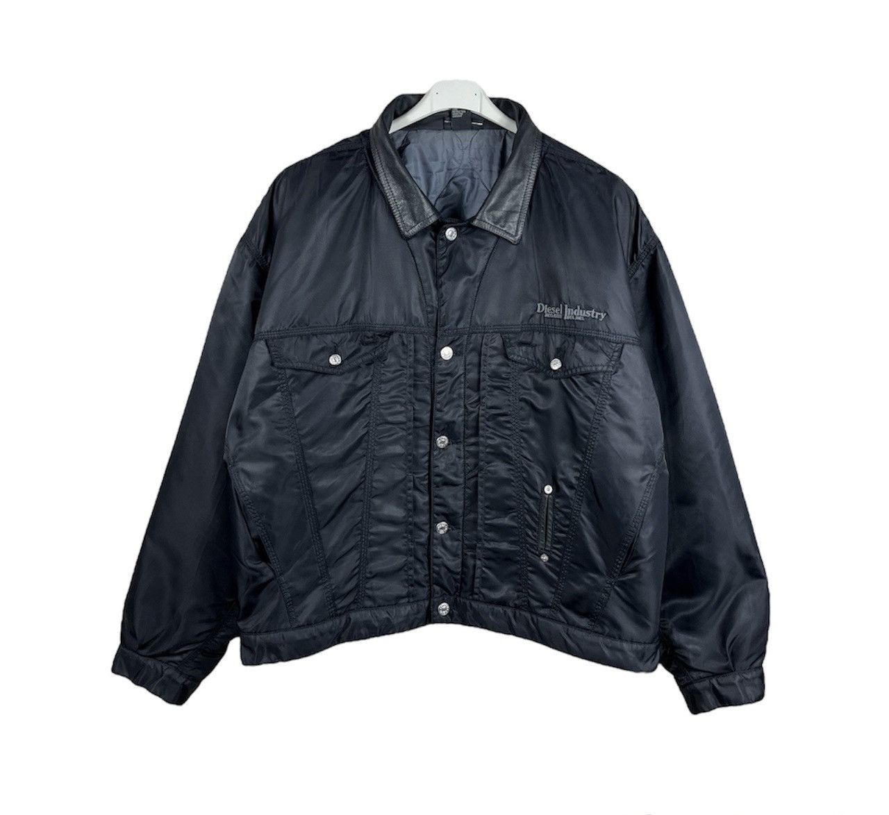 Diesel Vintage 90s Diesel Denver jacket workwear nylon leather boxy Size US XXL / EU 58 / 5 - 1 Thumbnail