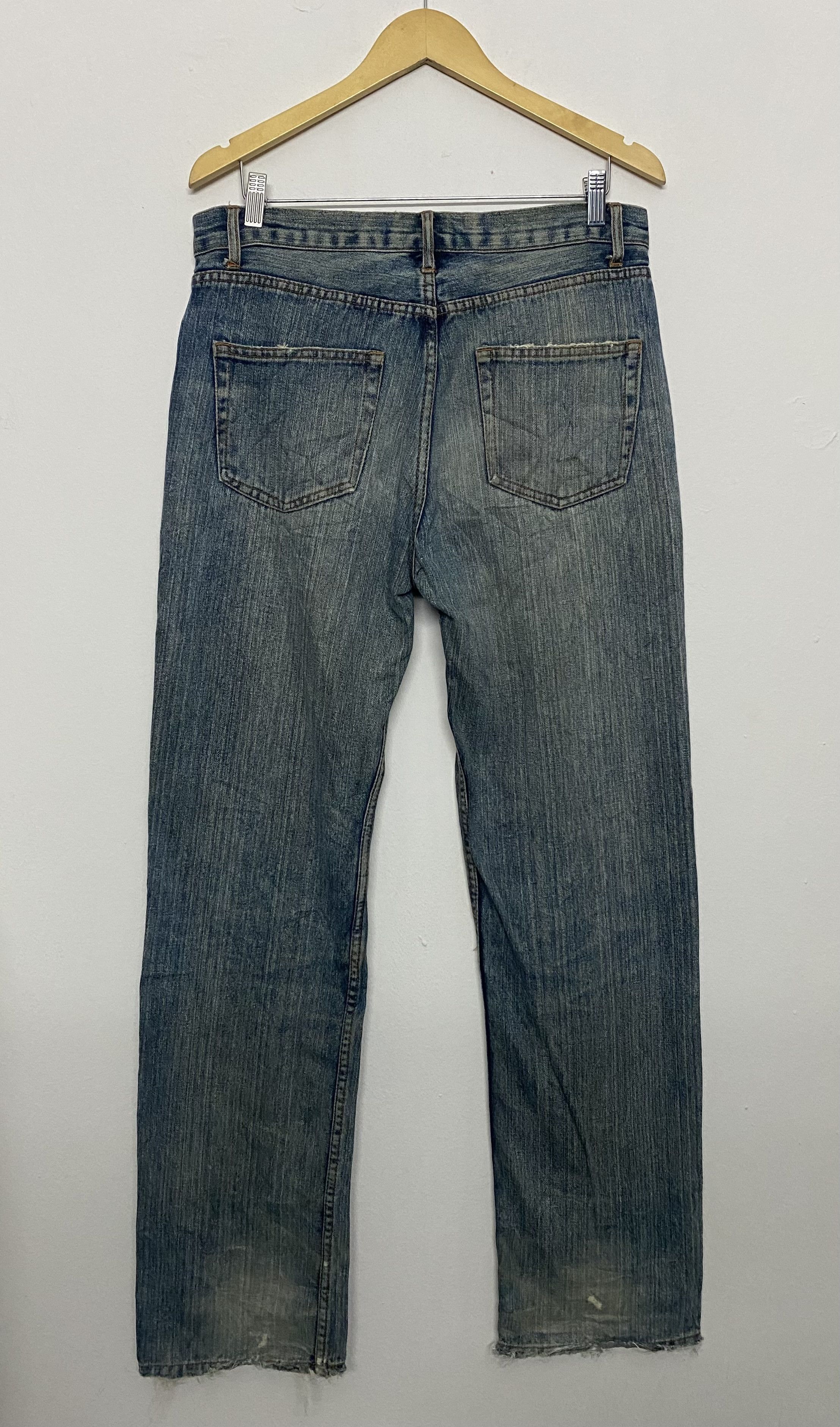 Japanese Brand Vintage Y2K NYLAUS JEANS Distressed Camo Patch Denim XLARGE Size US 34 / EU 50 - 2 Thumbnail