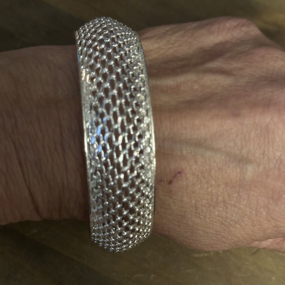 Other Silver tone mesh bangle bracelet Size ONE SIZE - 3 Thumbnail