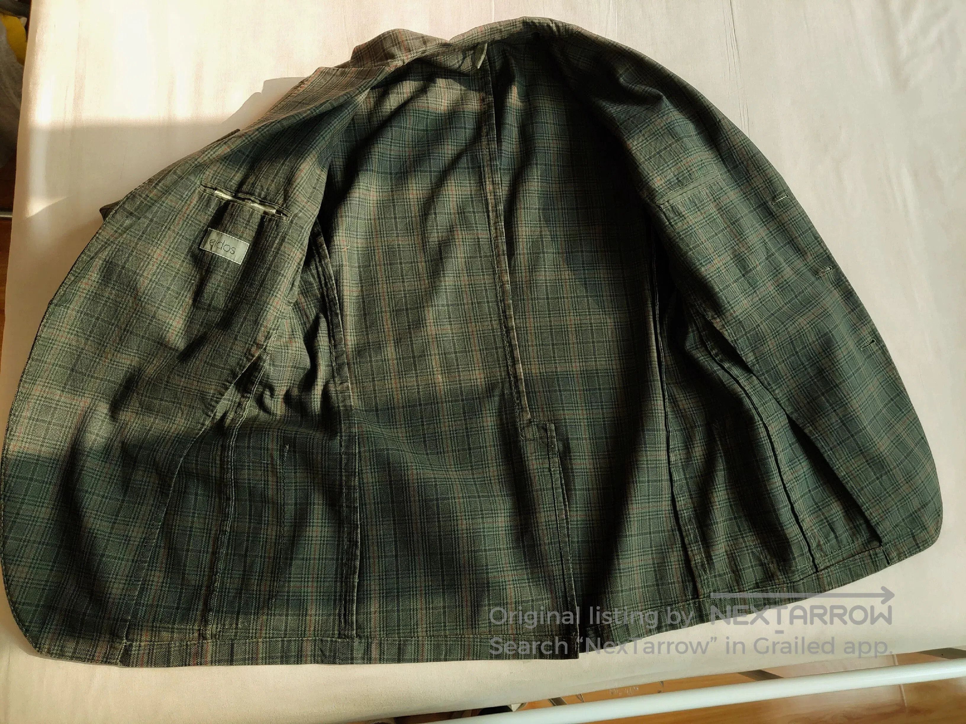 Eidos Napoli Italian Checked Cotton Blazer by Eidos. Size US M / EU 48-50 / 2 - 6 Thumbnail