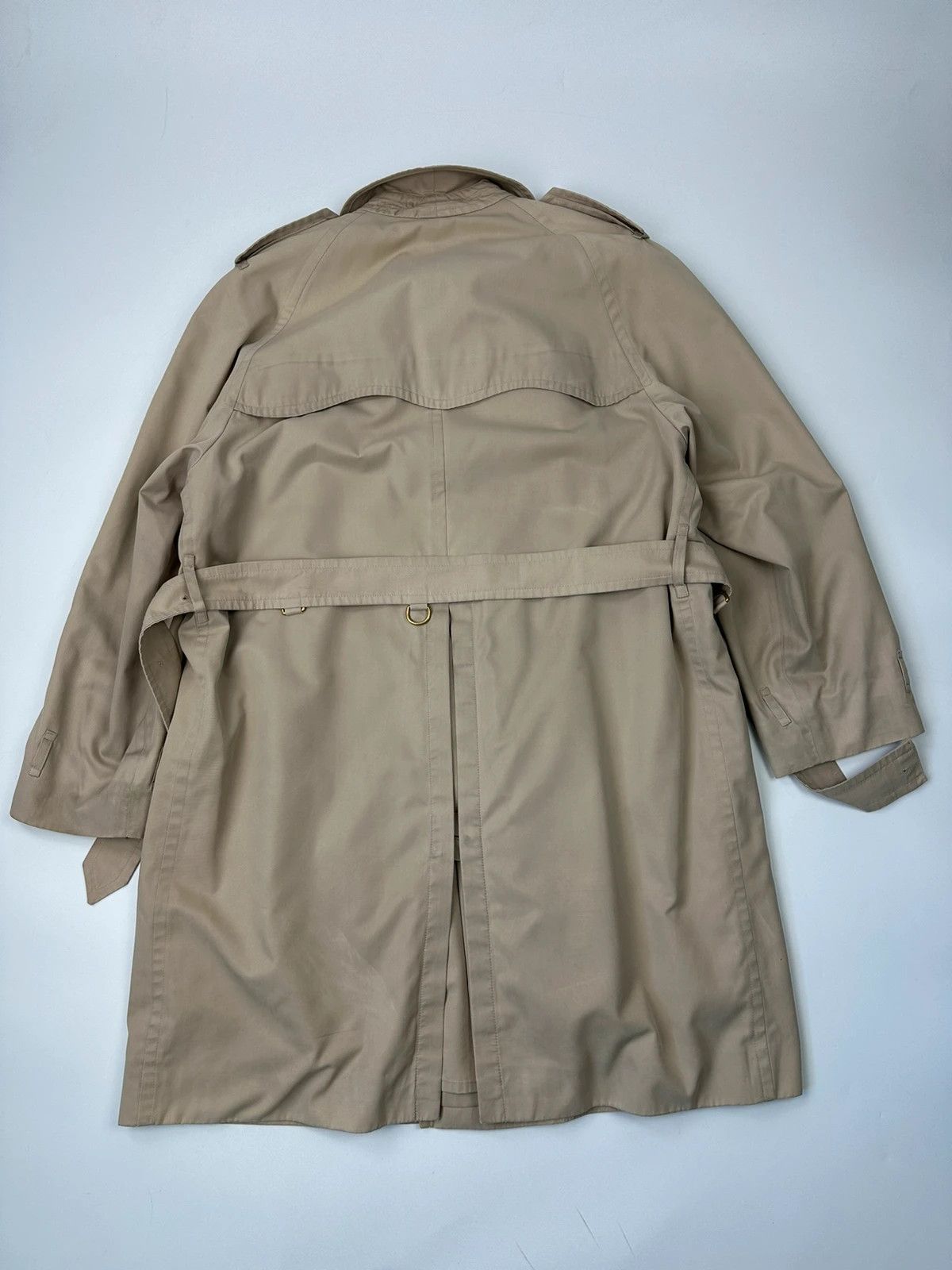 Burberry Burberrys 80’s Beige Trench Coat Jacket Double Breasted Size US L / EU 52-54 / 3 - 5 Thumbnail