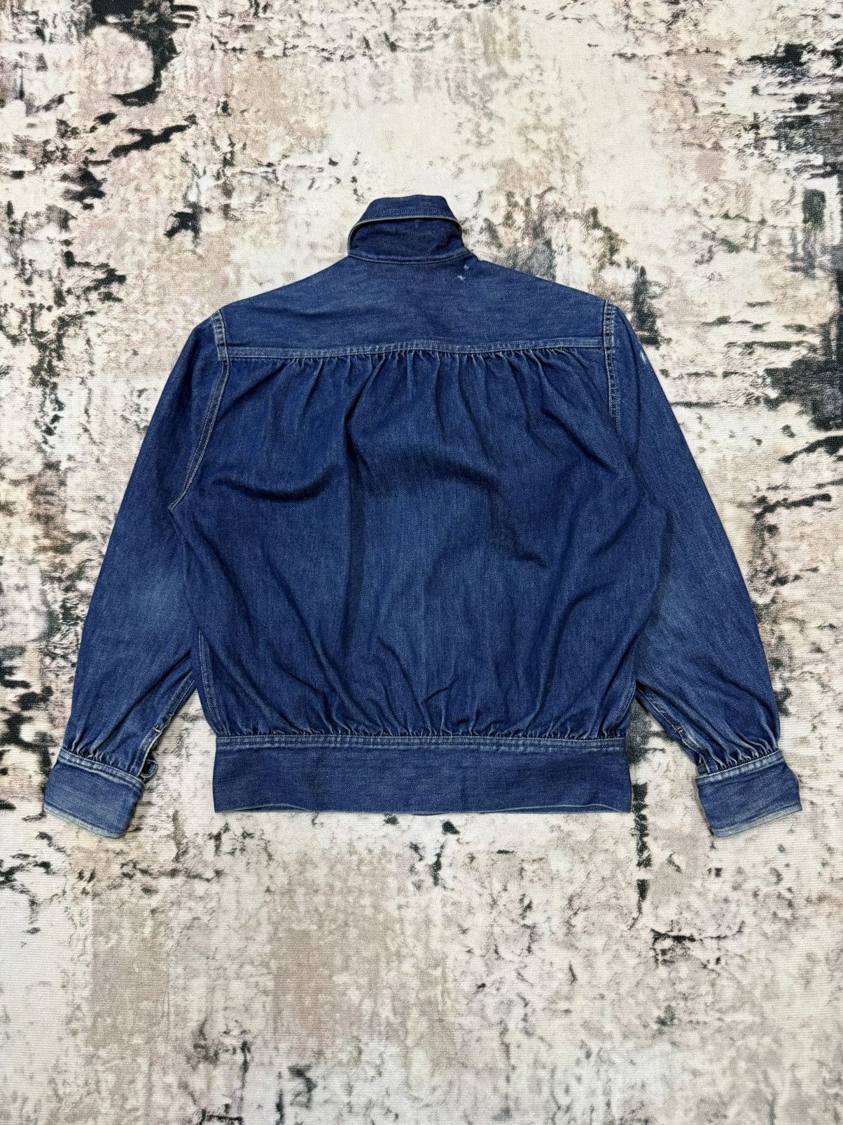 Japanese Brand × Norma Kamali × Vintage Norma Kamali Denim Bomber Jacket Size S / US 4 / IT 40 - 11 Thumbnail