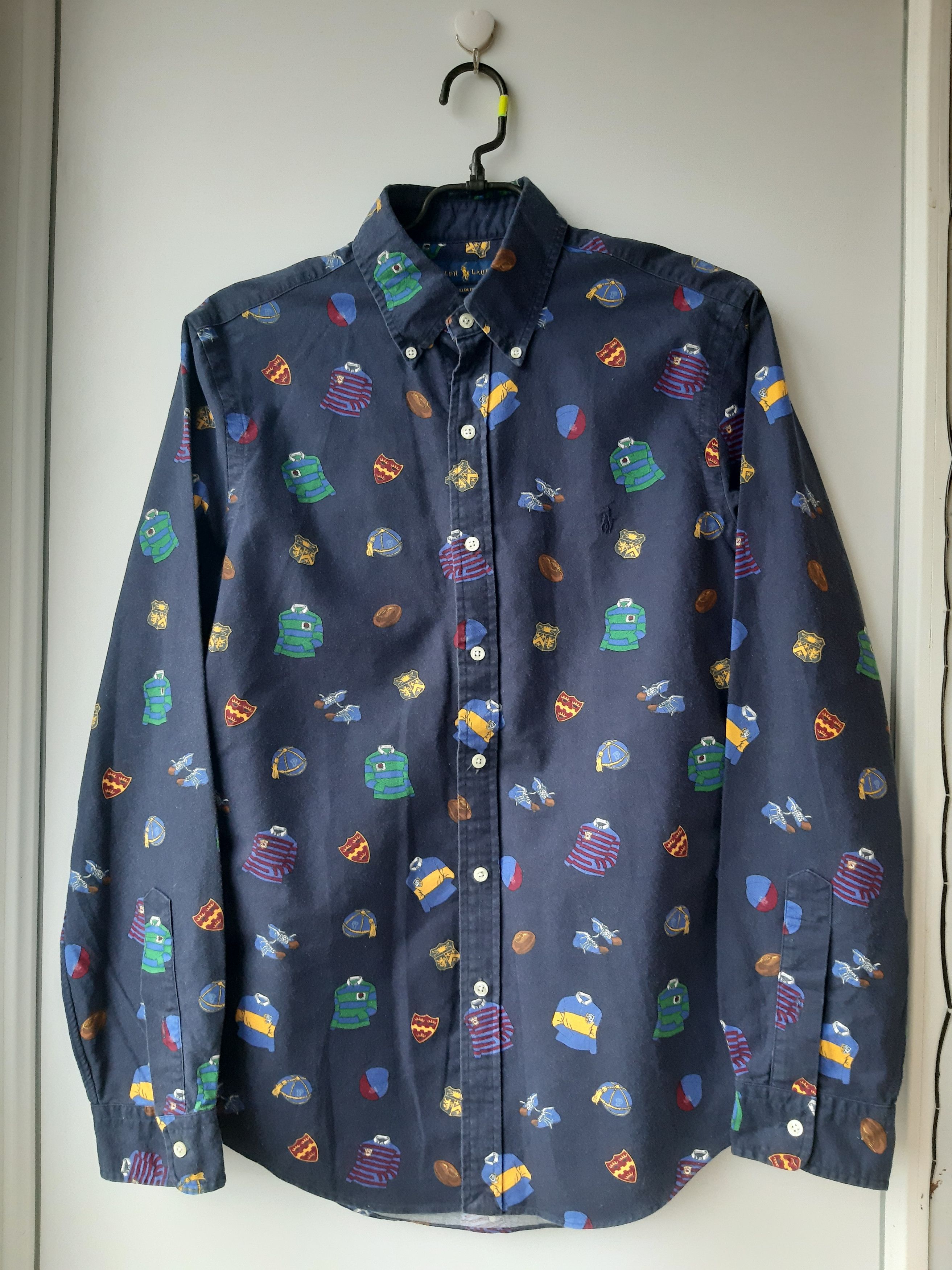 Polo Ralph Lauren × Ralph Lauren Polo Ralph Lauren Classic Fit Navy Blue College Oxford shirt Size US M / EU 48-50 / 2 - 1 Thumbnail