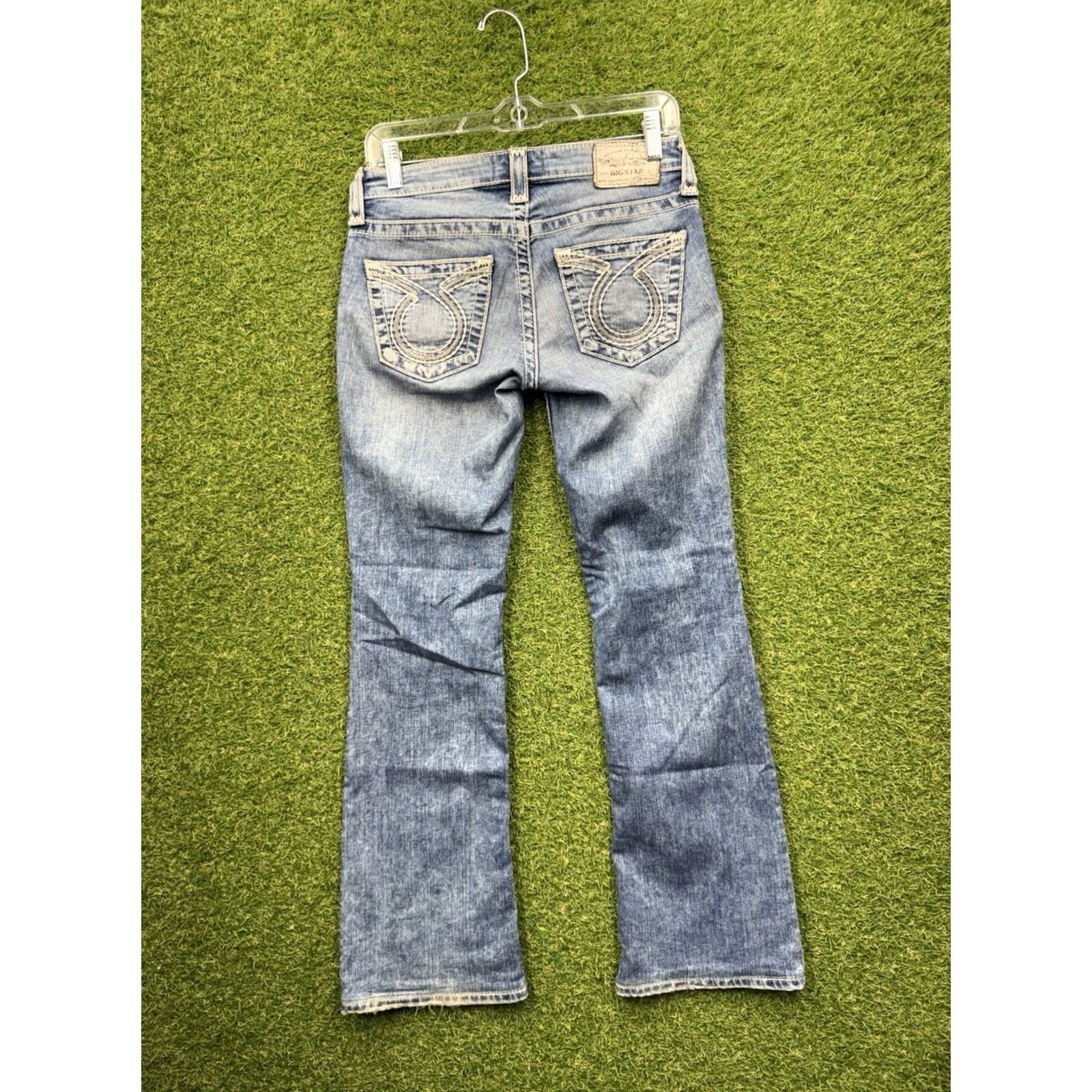 Vintage BIG STAR Liv Jeans Bootcut 25R Womens Blue Medium Wash Distressed Stretch 25x29 Jeans Women Bootcut Distressed Pockets Stars Vintage No N/A Size 42" / US 20 - 2 Thumbnail