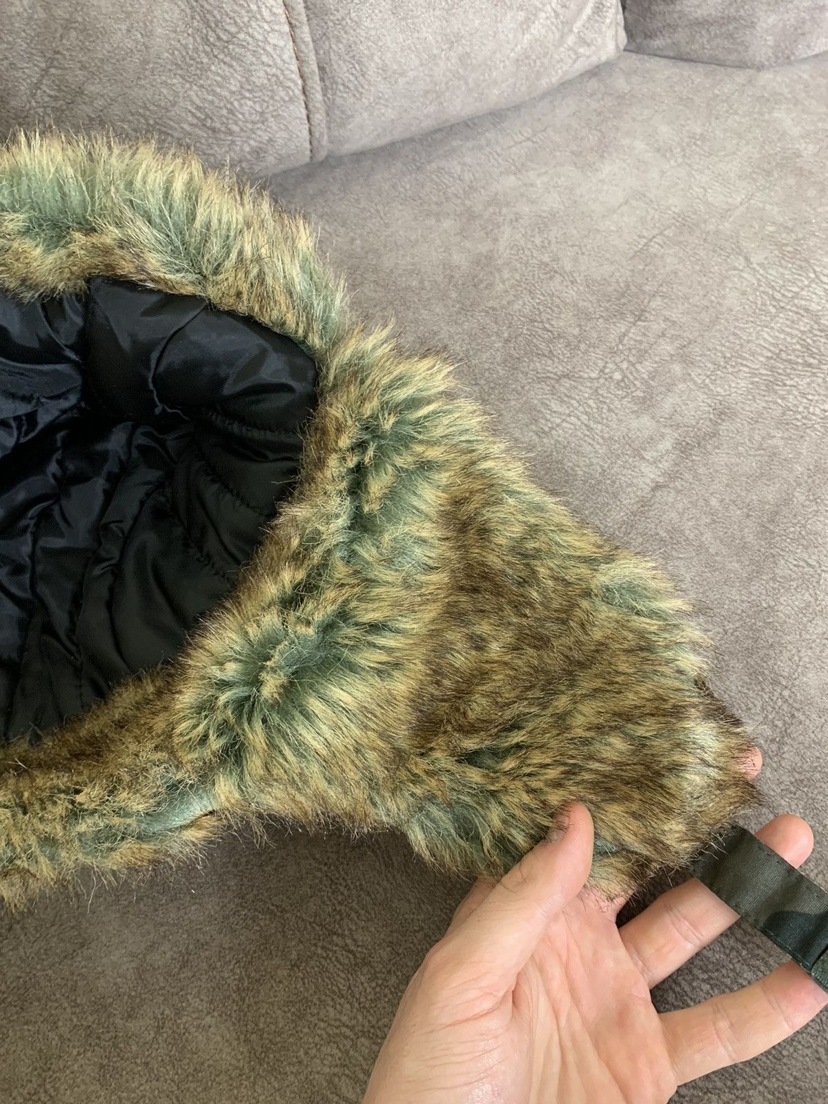 Japanese Brand Y2K Camo Ushanka Hat Size ONE SIZE - 13 Thumbnail