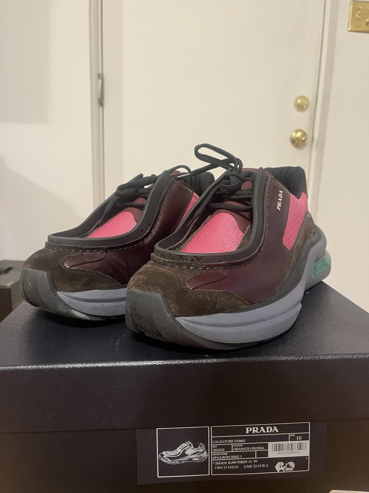 Prada Prada Systeme Brushed Leather Derby Sneakers Sz UK 10 US 11 Size US 11 / EU 44 - 2 Thumbnail