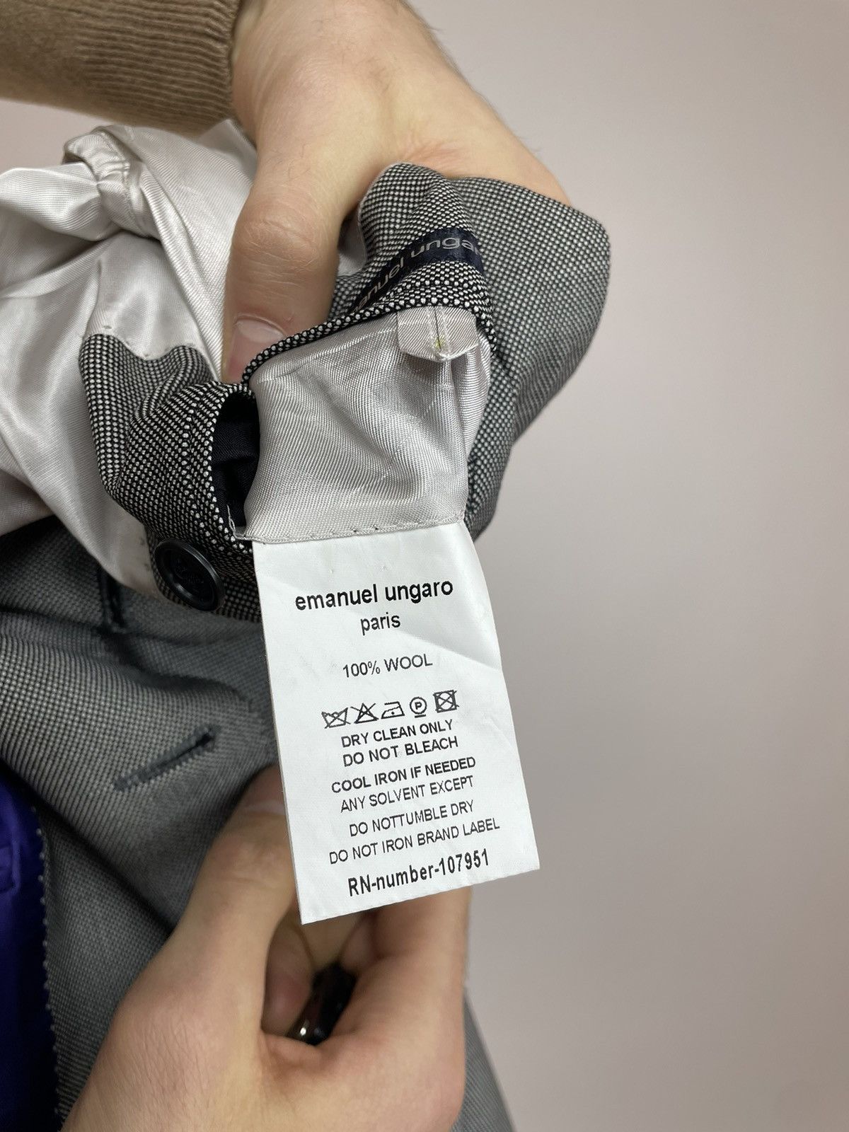 Designer × Emanuel Ungaro emanual ungaro wool blazer Mens size 50R Size 50R - 11 Thumbnail