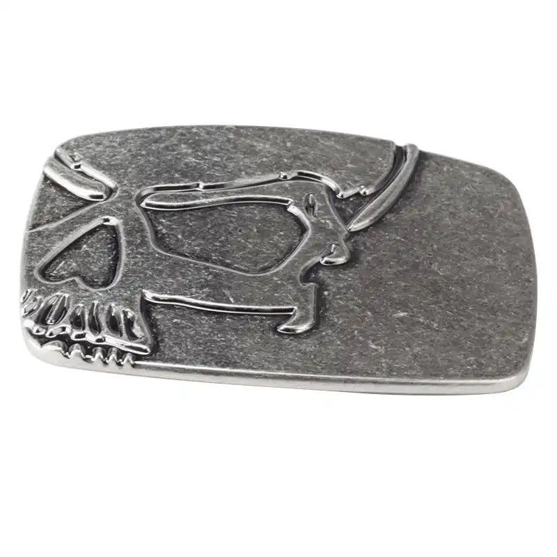 Vintage Skull Skeleton Belt Buckle Belt Size ONE SIZE - 3 Thumbnail