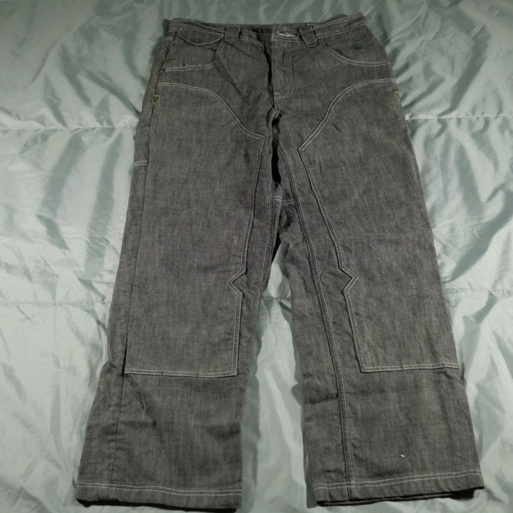Doublet VINTAGE Eight 732 Jeans Mens 34x33 Black Double Knee Patch Y2K Loose Baggy 8732 Jeans Size US 34 / EU 50 - 2 Thumbnail