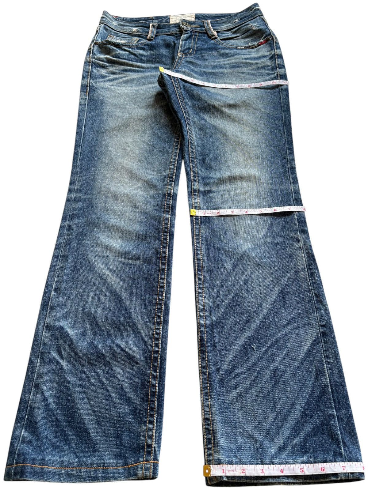 Dsquared2 Vintage Japanese Lolita Honeycomb Faded Wash Loose Jeans Size US 31 - 15 Thumbnail
