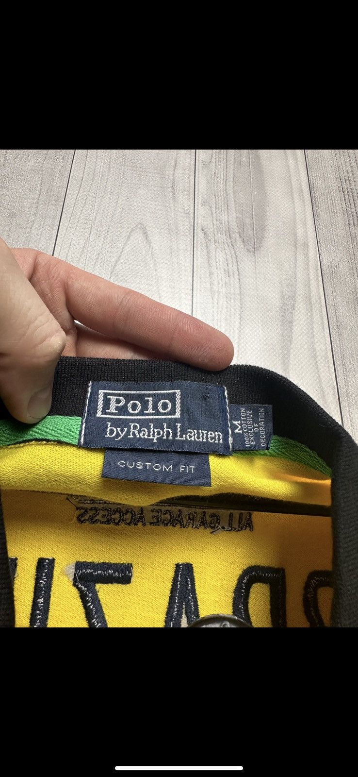Vintage Vintage polo Ralph Lauren Brazil big logo size M yellow Size US M / EU 48-50 / 2 - 6 Thumbnail