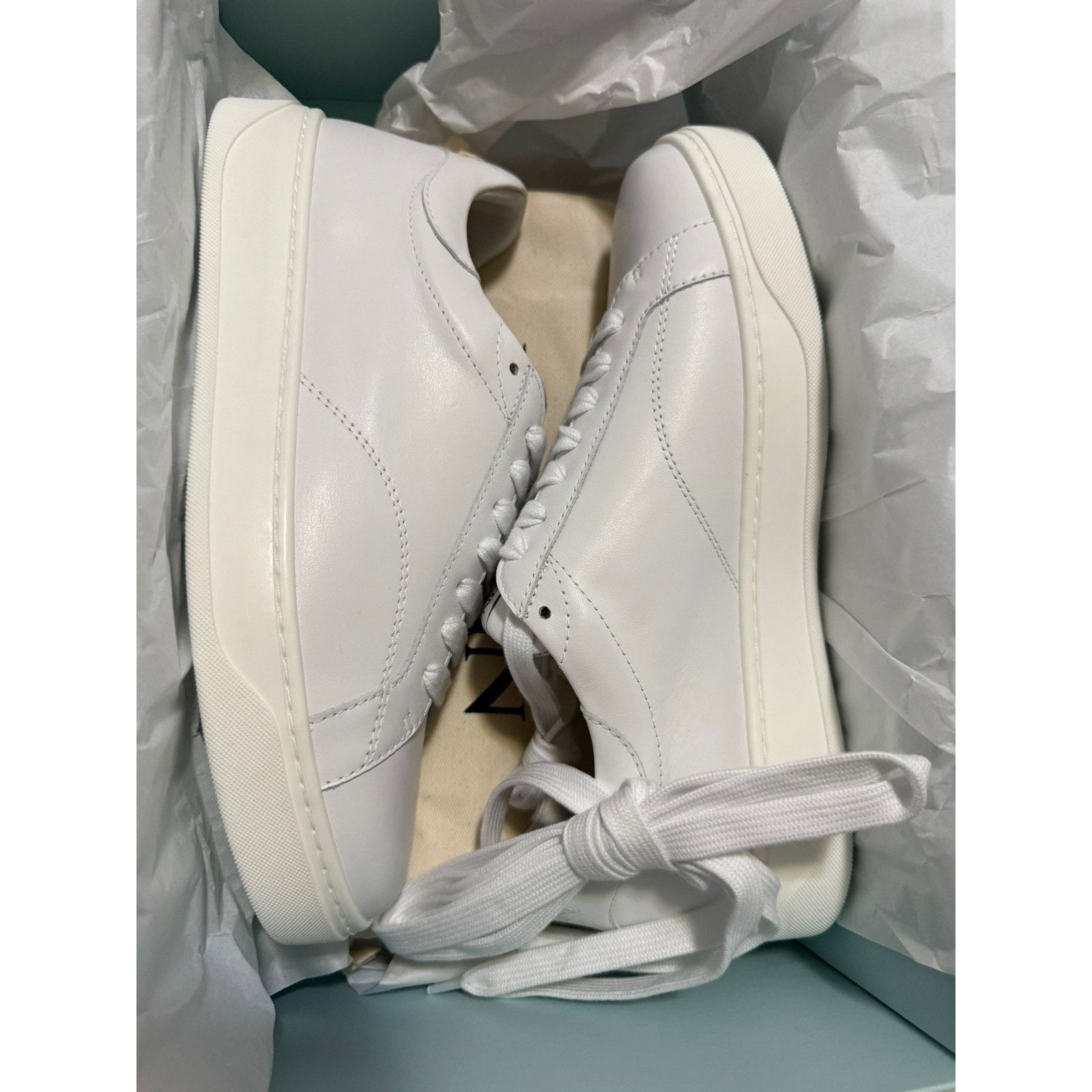 Lanvin Lanvin DDB0 White Leather Sneakers EU 40 US Men 7 , Women 9 Size US 7 / EU 40 - 2 Thumbnail
