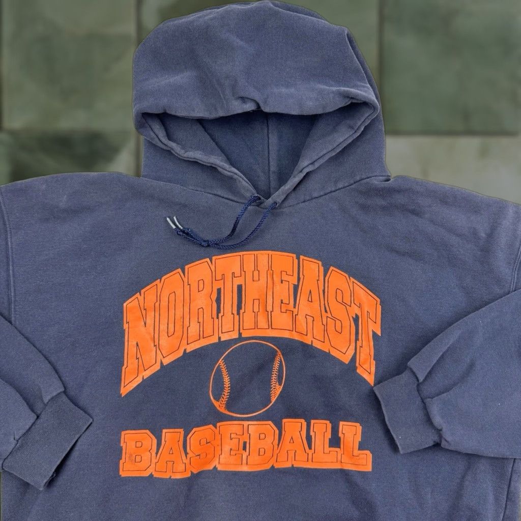 Vintage VINTAGE Northeast Baseball Hoodie Sweatshirt Men Adult XL Blue 80s Sports Pullover Classic Size US XL / EU 56 / 4 - 1 Thumbnail