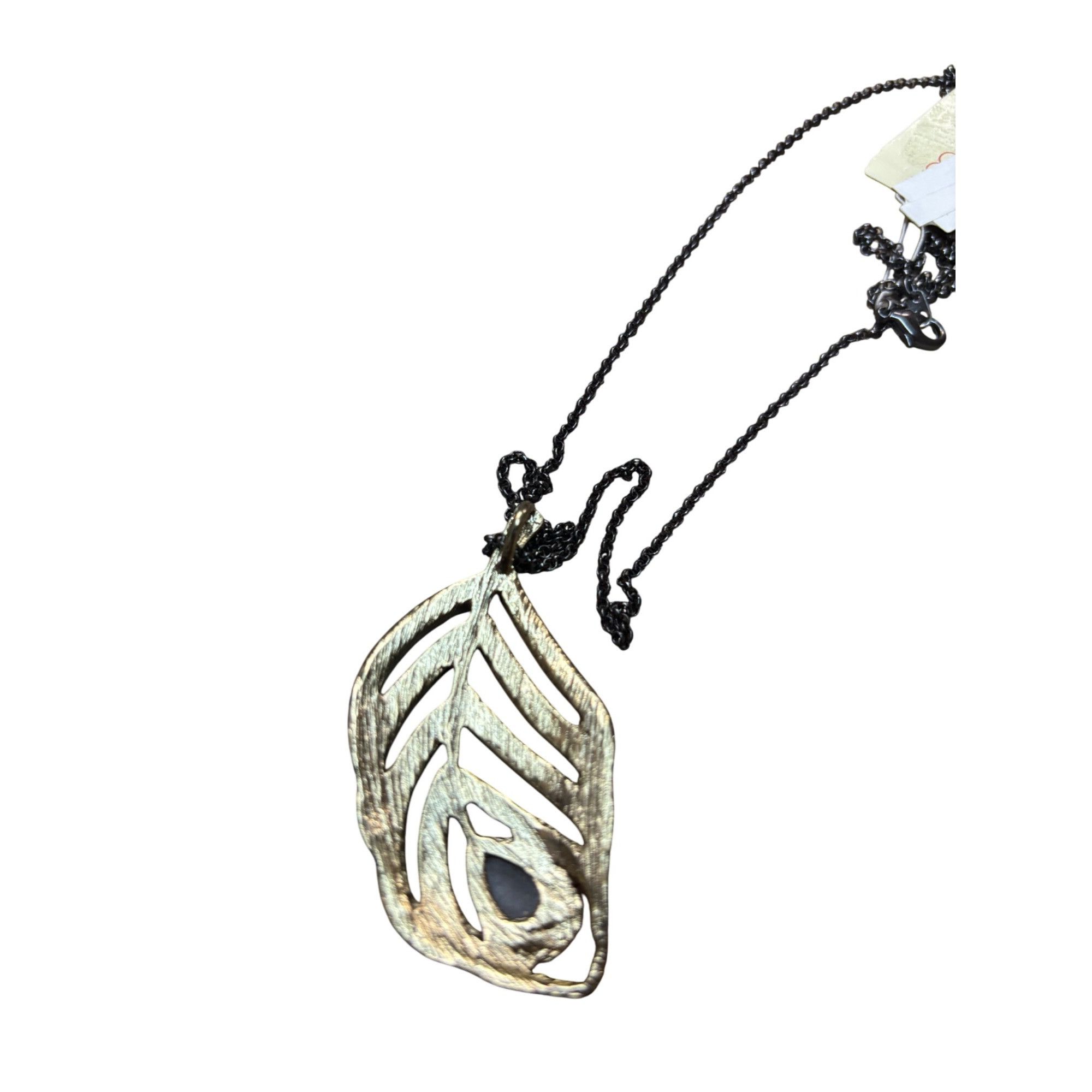Other Crystal Leaf Gold-tone Pendant Necklace, 14" drop Size ONE SIZE - 4 Thumbnail