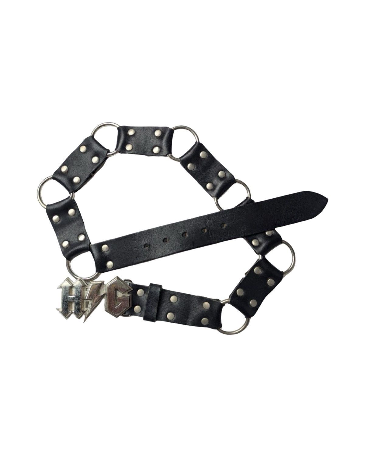 Hysteric Glamour Studded Ring Black Leather Belt Size ONE SIZE - 1 Thumbnail