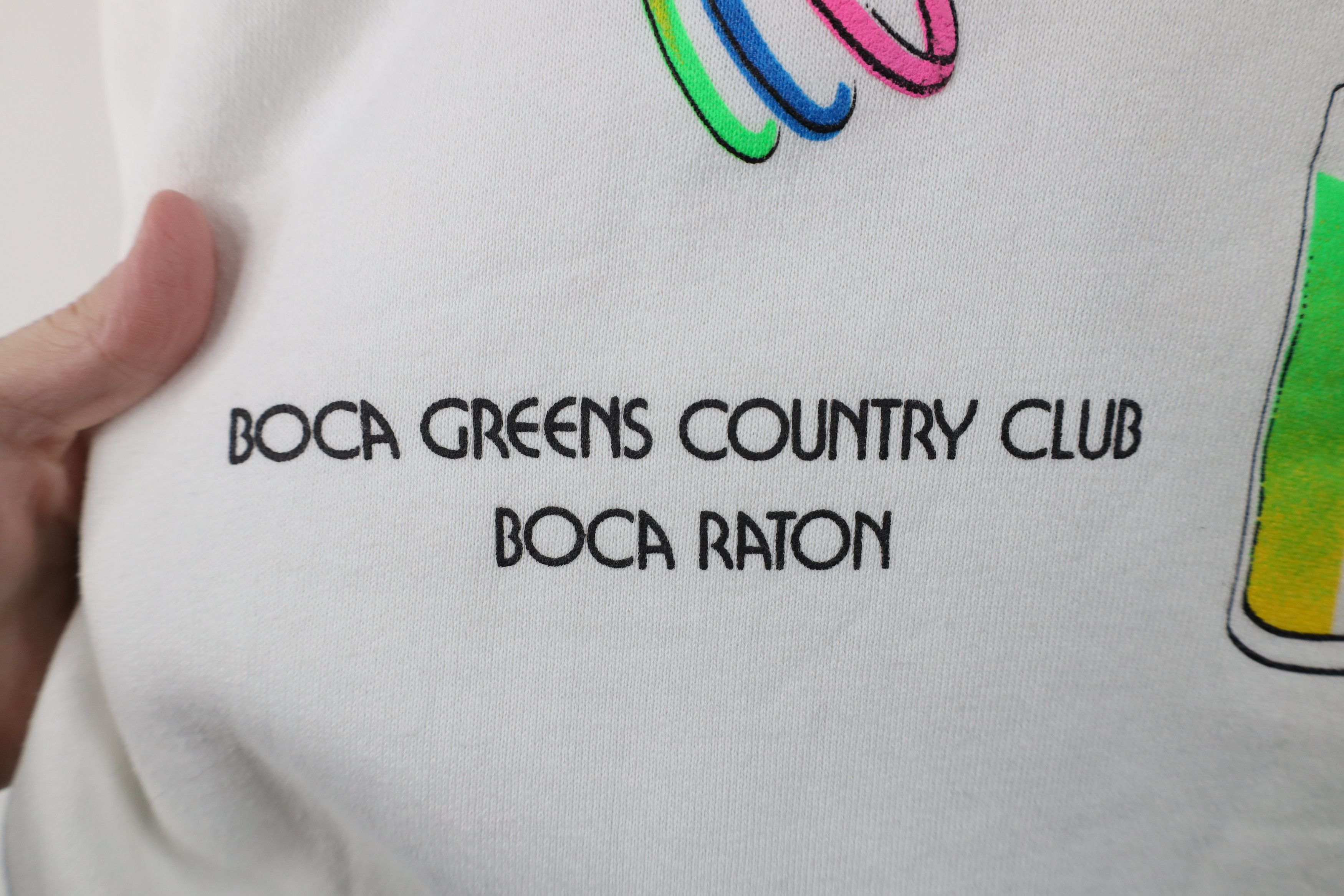 Vintage Vintage 90s Country Club High Fashion Sweatshirt White USA Size XL / US 12-14 / IT 48-50 - 5 Thumbnail
