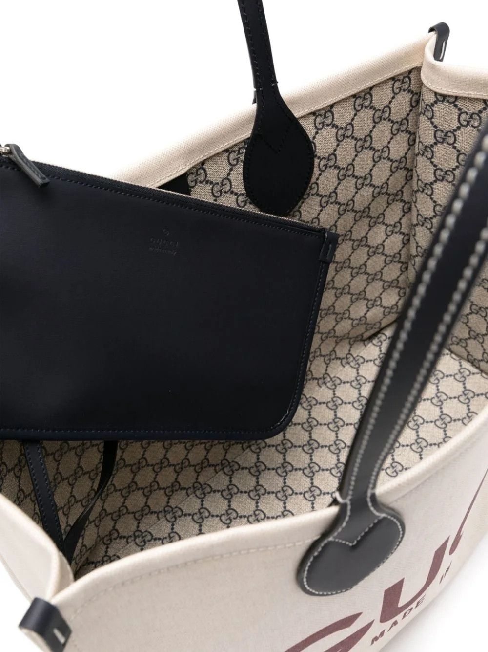 Gucci o1la5ras0526 Size: OS / Medium Tote Bag With Gucci Print Size ONE SIZE - 5 Thumbnail