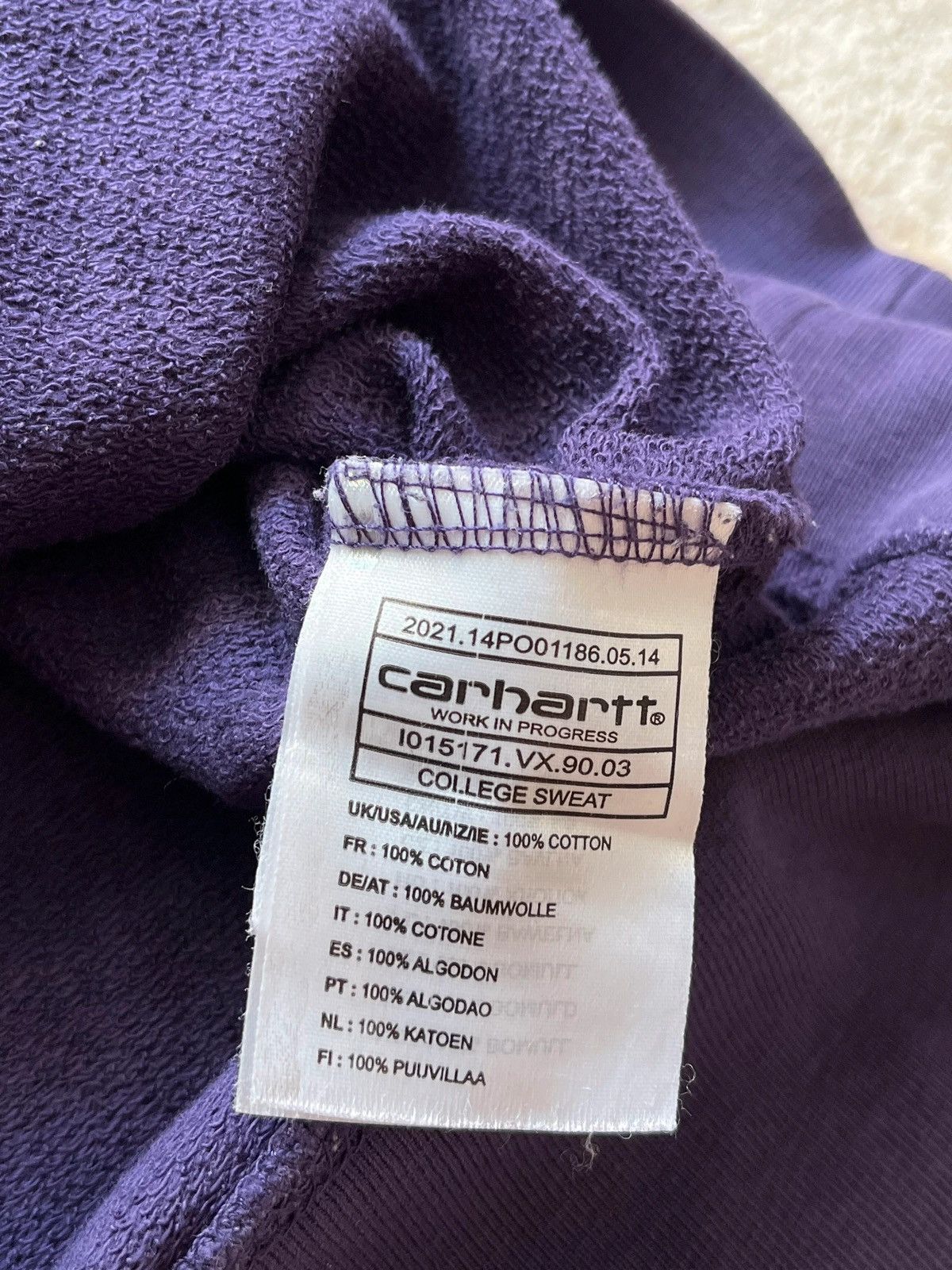 Carhartt Carhartt 2014 Purple Sweatshirts Crewneck College Sweat Size US S / EU 44-46 / 1 - 9 Thumbnail