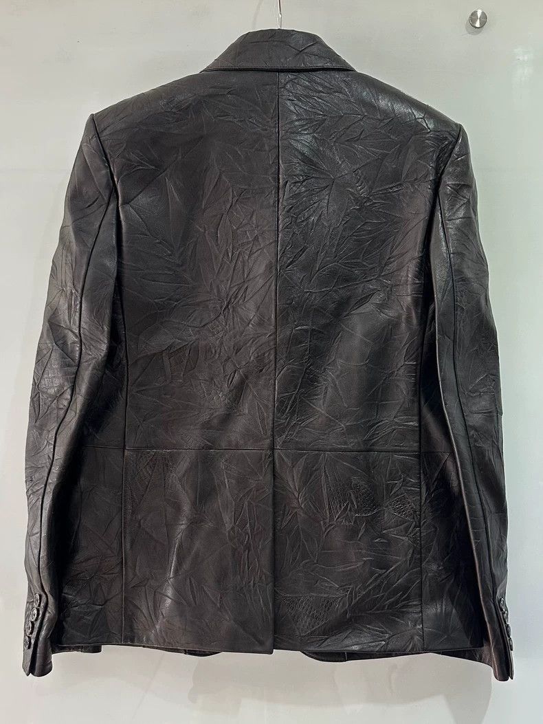 Saint Laurent Paris Saint Laurent Paris Men's dark patterned leather jacket-250 Size US S / EU 44-46 / 1 - 2 Thumbnail