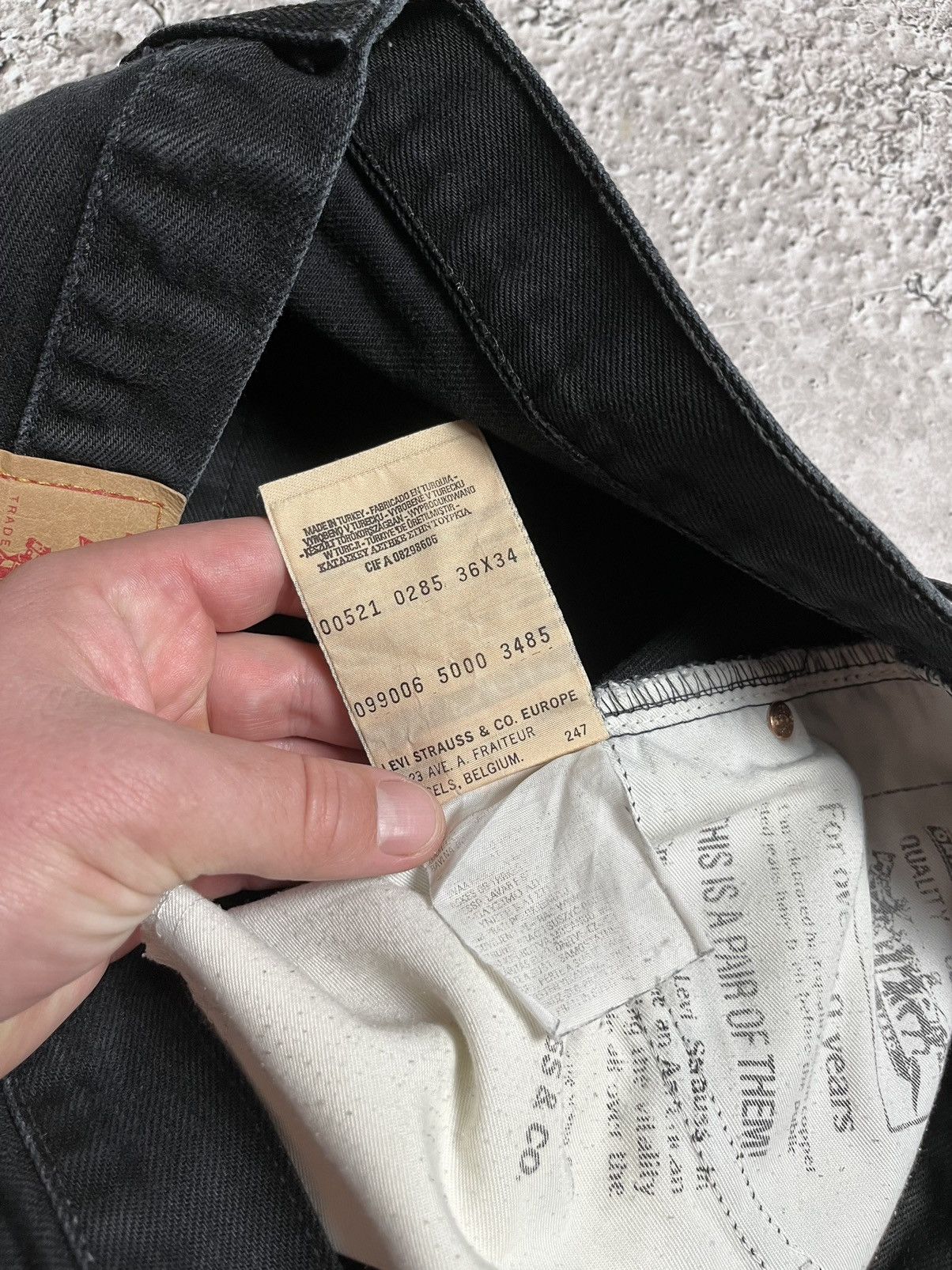 Levi's × Levi's Made & Crafted × Levi's Vintage Clothing Levi’s 521 vintage Baggy Black Jeans Pants Size US 36 / EU 52 - 10 Thumbnail