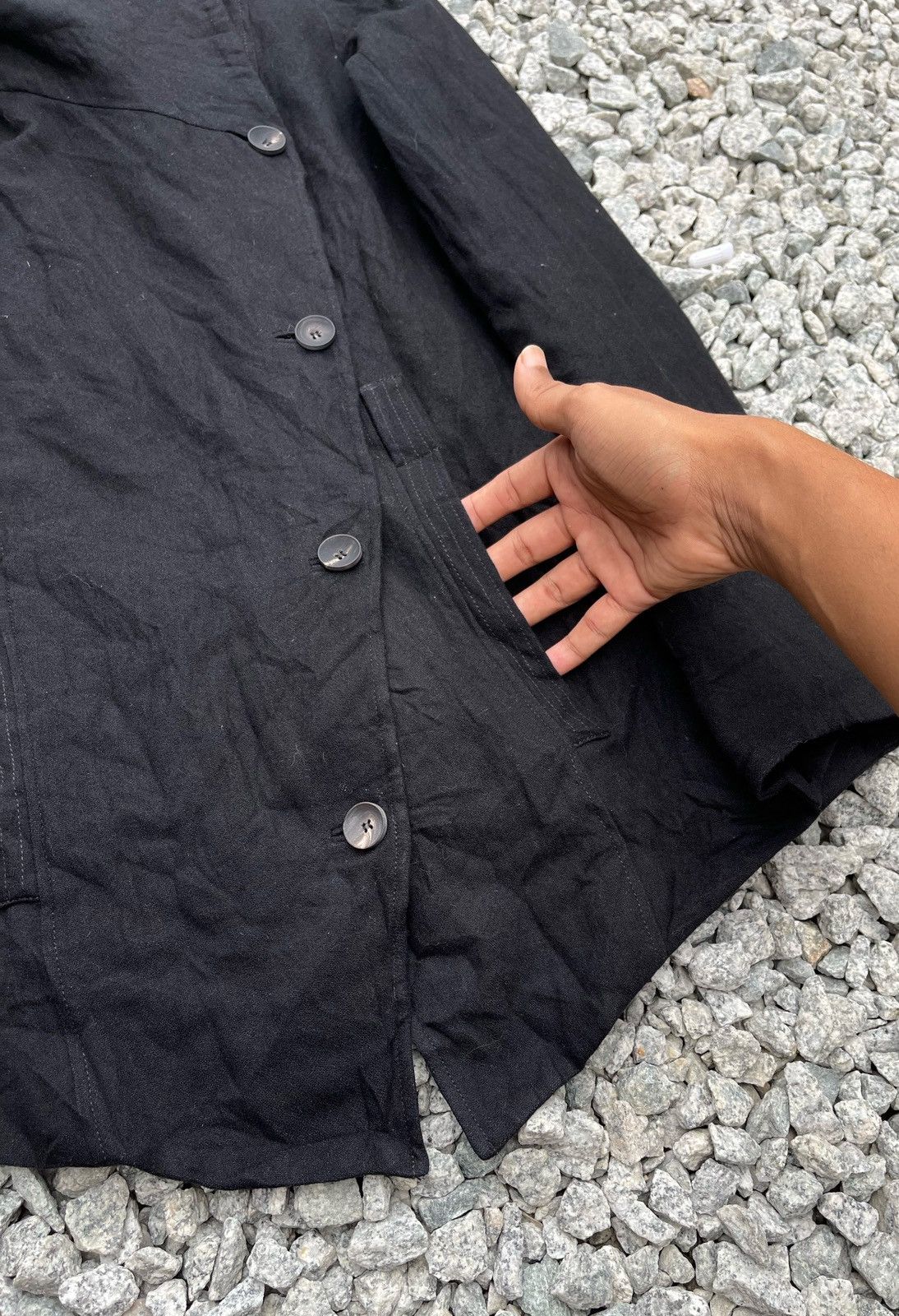 Helmut Lang 🔥 HELMUT LANG 'SAMURAI' ASYMMETRICAL BUTTON JACKET Size US S / EU 44-46 / 1 - 13 Thumbnail