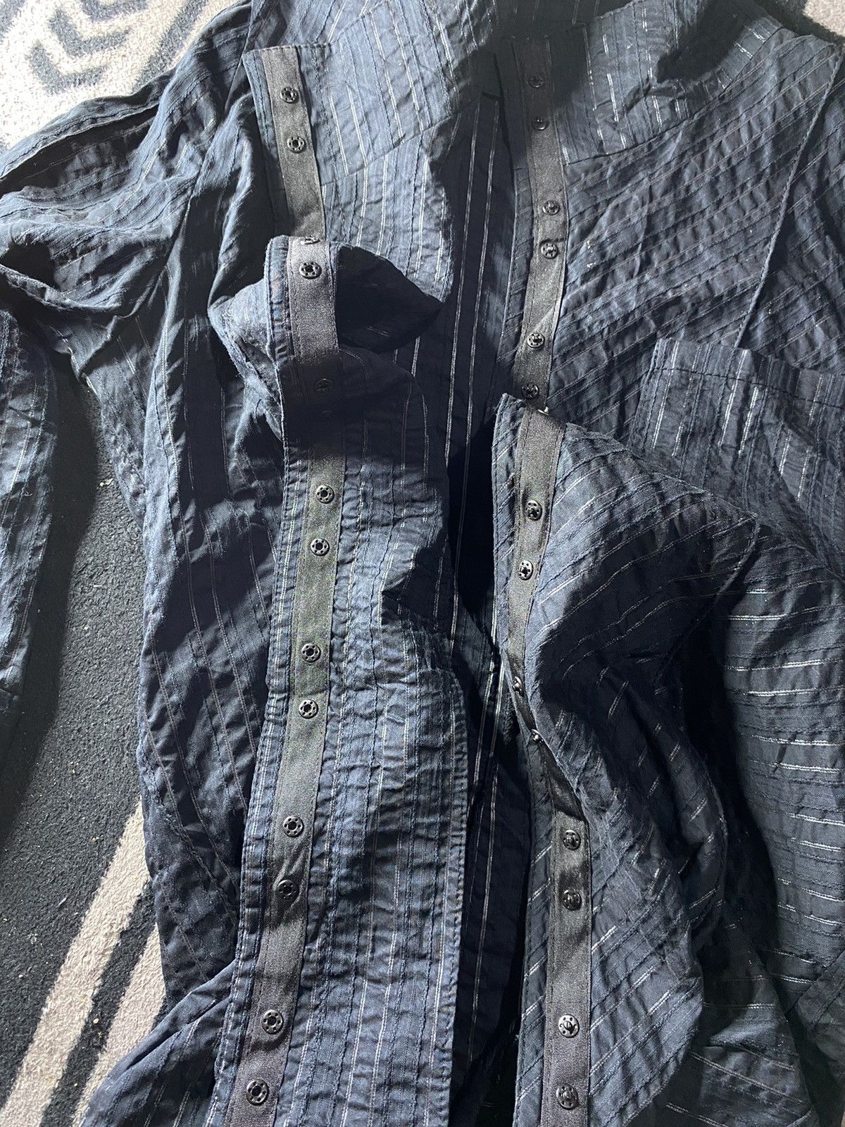 14th Addiction × KMRii × Yasuyuki Ishii Japanese Doho assymmetric buttons shirt gothic style Size US M / EU 48-50 / 2 - 9 Thumbnail