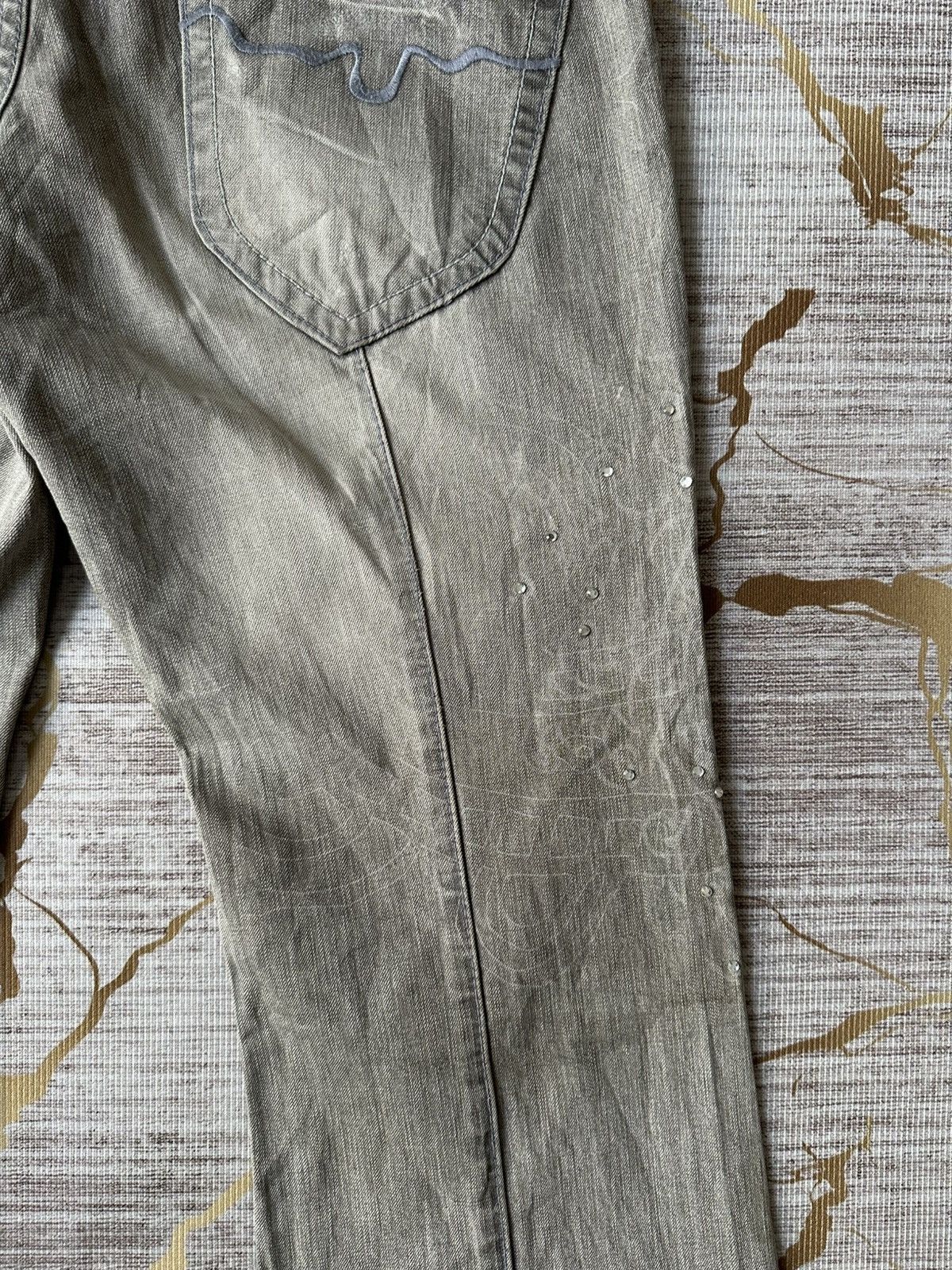 Japanese Brand FLARE London Denim Distressed Denim Size US 34 / EU 50 - 16 Thumbnail