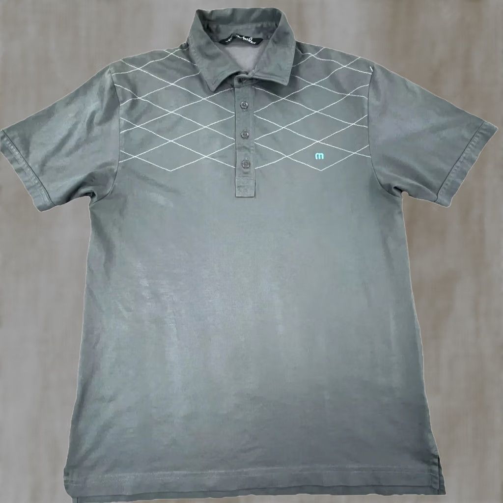 TravisMathew Travis Mathew Polo Shirt Men Medium Gray Pima Soft Performance Golf Tennis Adult Size US M / EU 48-50 / 2 - 1 Thumbnail
