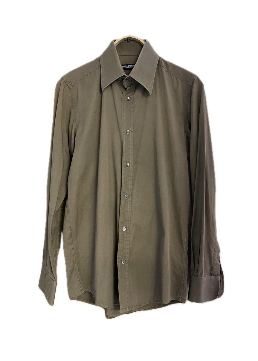 Dolce & Gabbana Vintage Dolce&Gabbana brown point collar dress shirt. Size US L / EU 52-54 / 3 - 1 Thumbnail