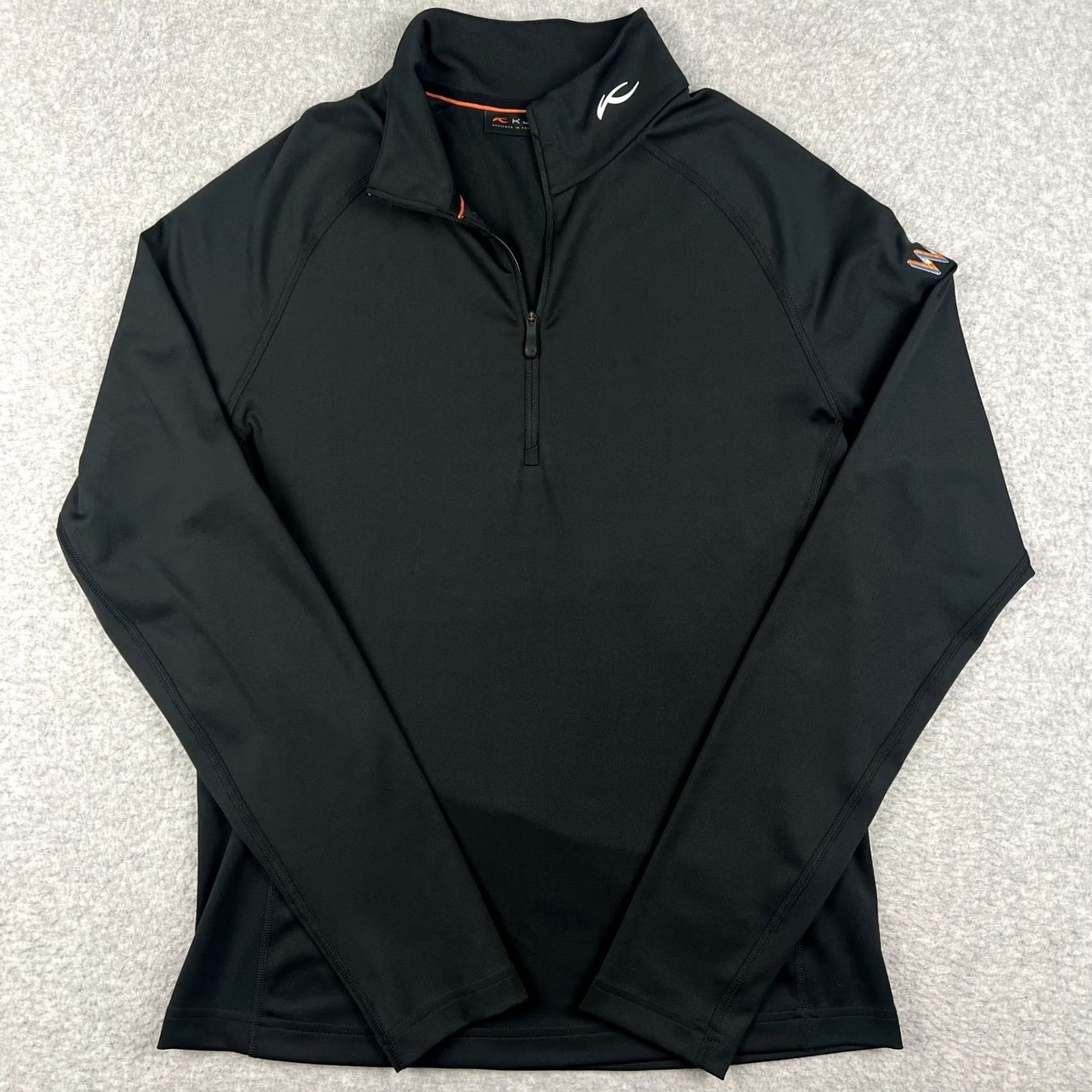 KJUS KJUS Golf Second Skin Half Zip Pullover Mens Black 48 Small Stretch Breathable Embroidered Logo Zipper Athletic Outdoor Sports Shirts (S) Size US S / EU 44-46 / 1 - 2 Thumbnail