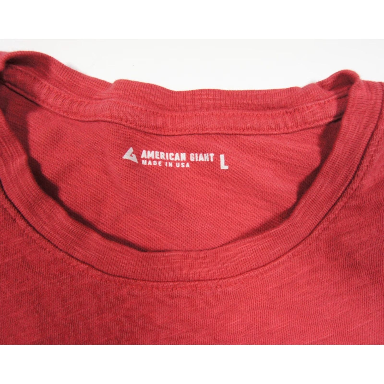 Vintage American Giant Shirt Womens Large Red Short Sleeve Crew Neck T-Shirt Cotton Casual Size L / US 10 / IT 46 - 5 Thumbnail