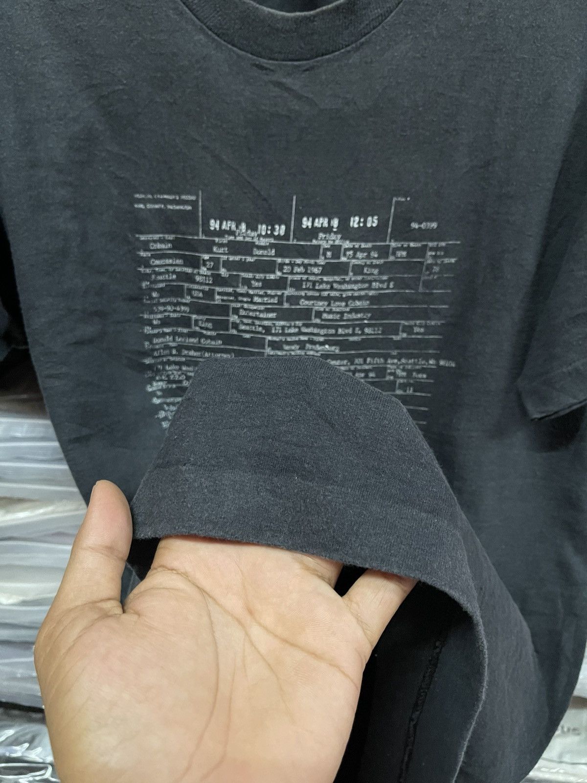 Vintage Vintage Medical Examiner's Record Kurt Donald Cobain🔥🔥🔥 Size US L / EU 52-54 / 3 - 6 Thumbnail