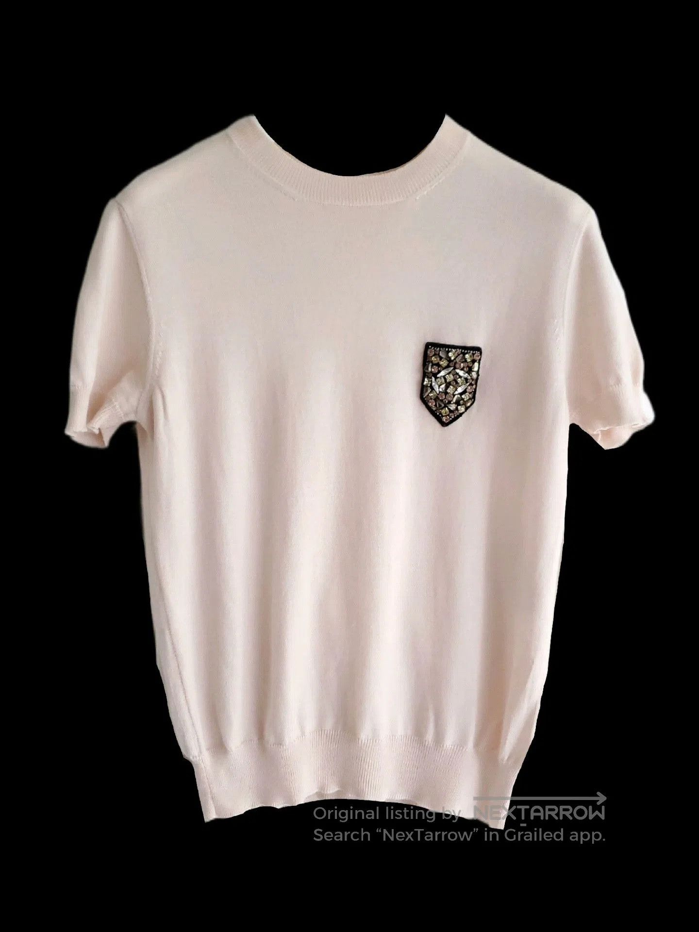 Dior dior pale pink cashmere short sleeve knit. Size M / US 6-8 / IT 42-44 - 1 Thumbnail