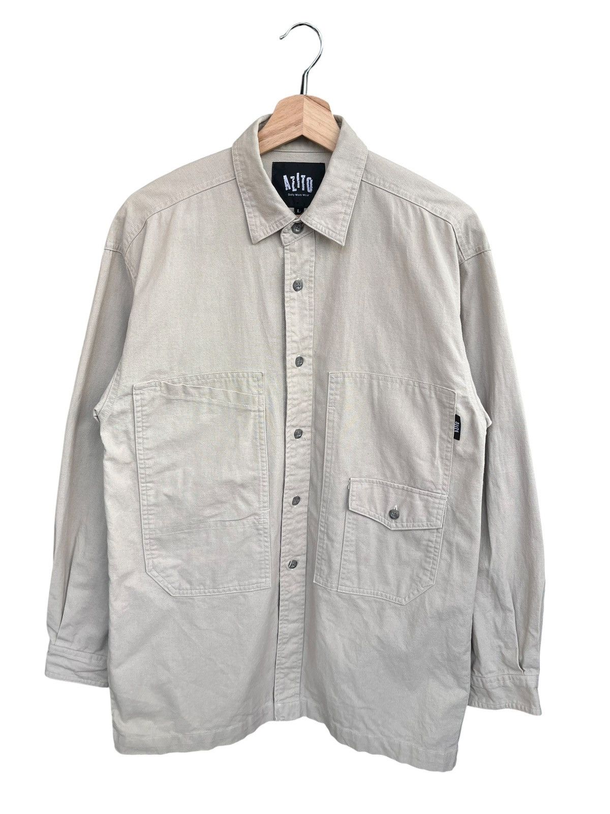 Azito Daily Workwear Overshirt w/ Double Knee Style Pocket
