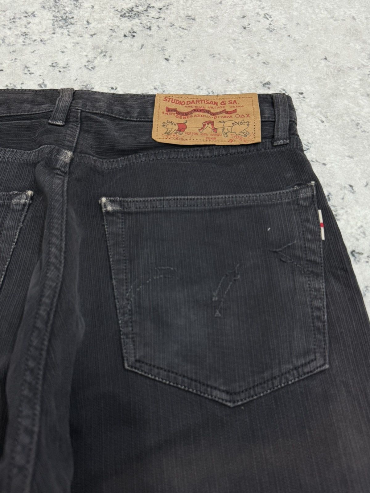 Studio D'Artisan Vintage STUDIO DARTISAN Striped Distressed Faded Release Hem Size US 29 - 12 Thumbnail