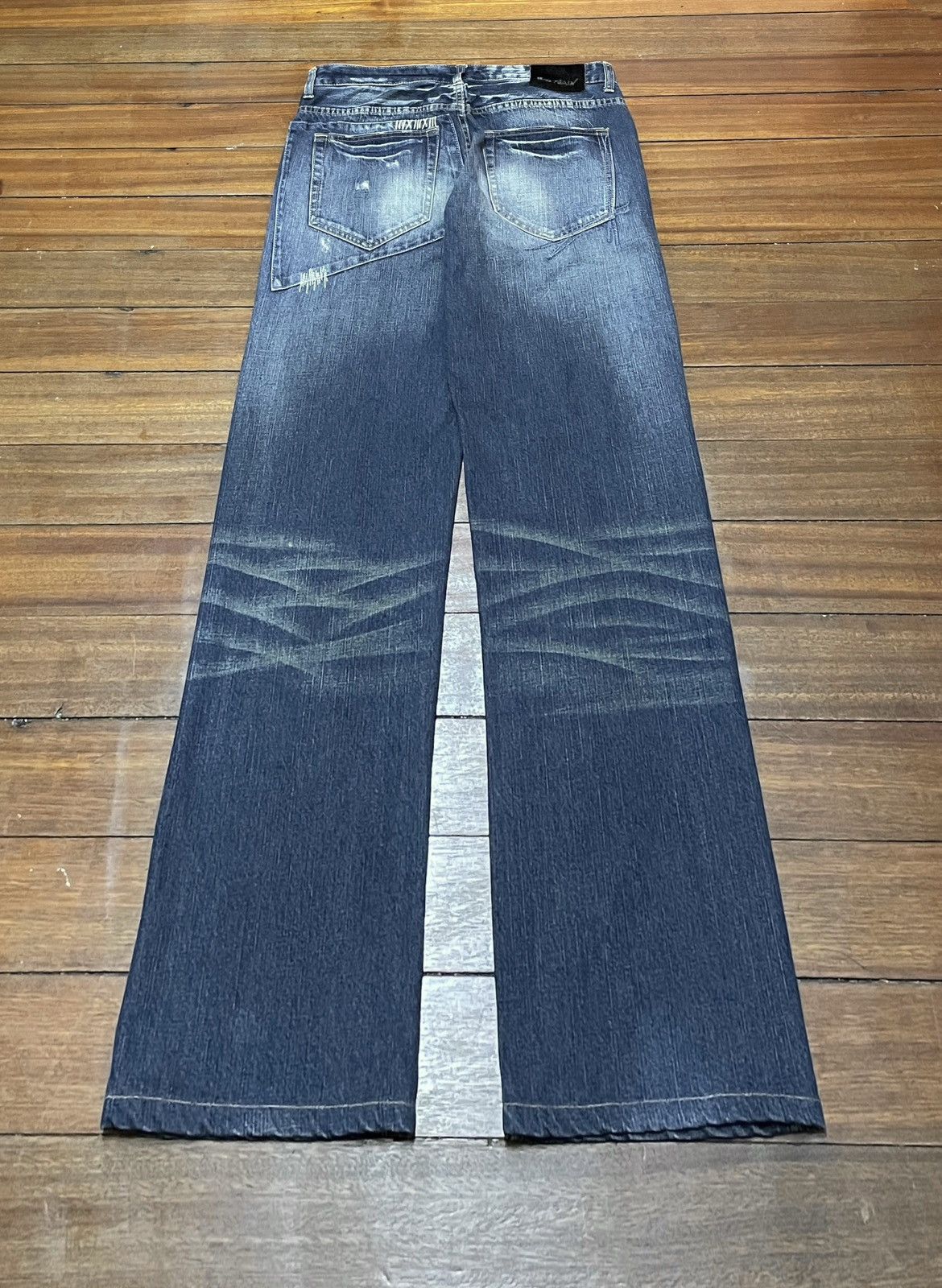 Japanese Brand Rare Design Vintage Brand Big Train Patchwork Jeans 1990s Size US 35 - 2 Thumbnail