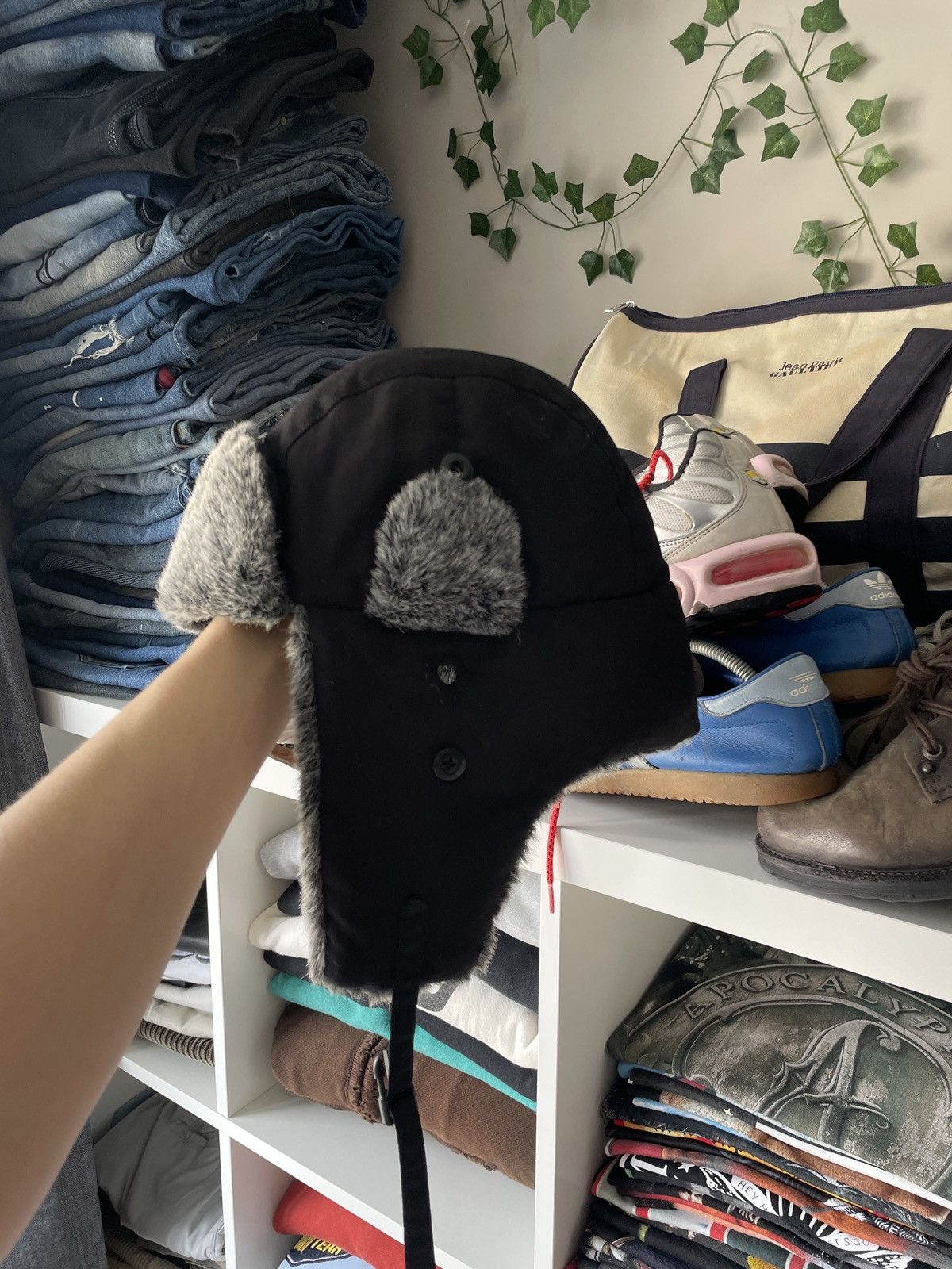 If Six Was Nine × Vintage Vintage Ushanka Hat Mohair Fur Fuzzy Nylon Varsity Japanese Size ONE SIZE - 2 Thumbnail