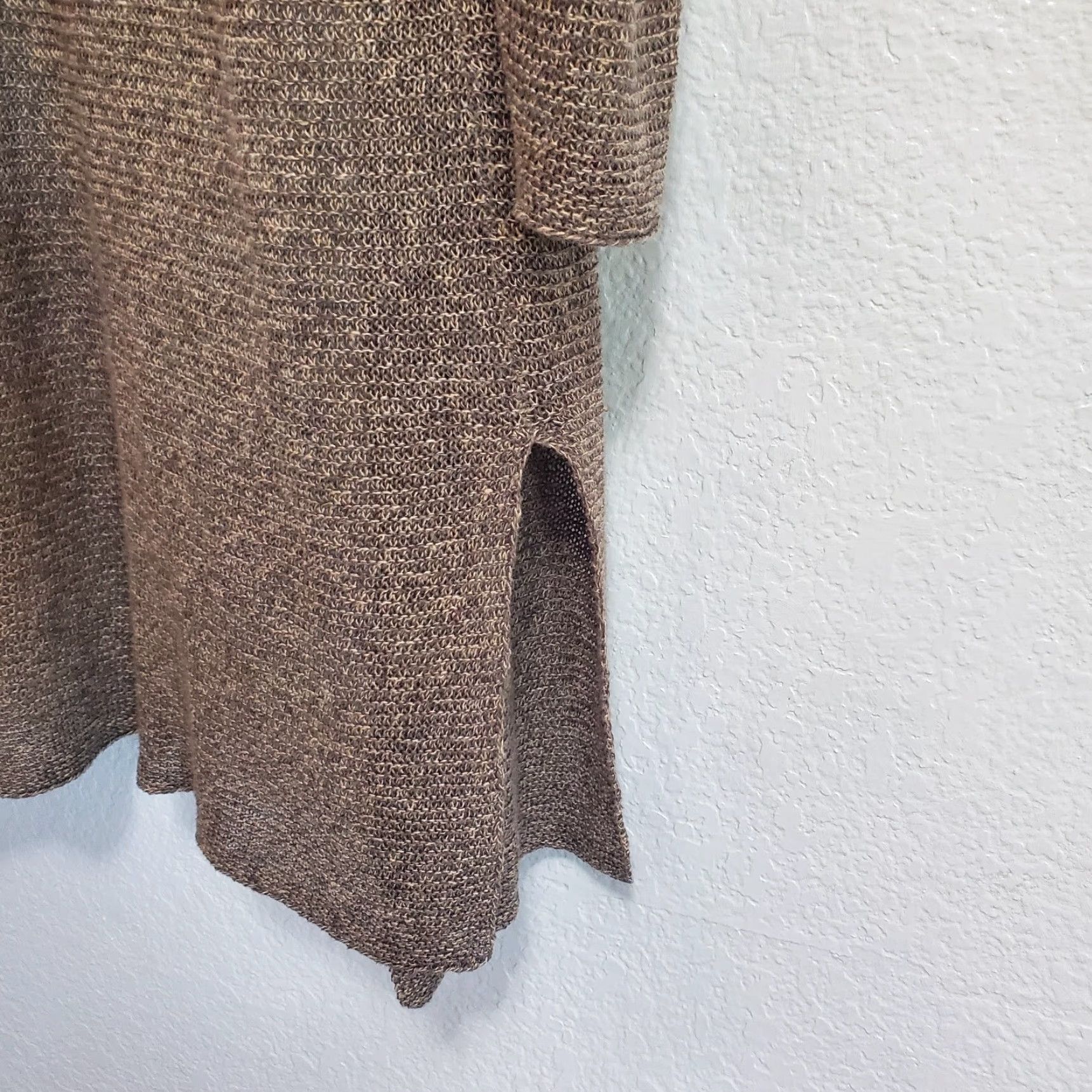 Eileen Fisher Eileen Fisher Cardigan Women L Brown Linen Open Front Side Slits Long Sleeve 100% Linen Classic Minimalist Capsule Size L / US 10 / IT 46 - 5 Thumbnail