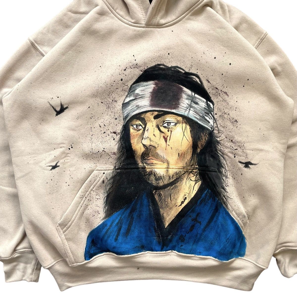 Anime VAGABOND MUSASHI MIYAMOTO CUSTOM HAND PAINTED HOODIE Size US L / EU 52-54 / 3 - 3 Thumbnail