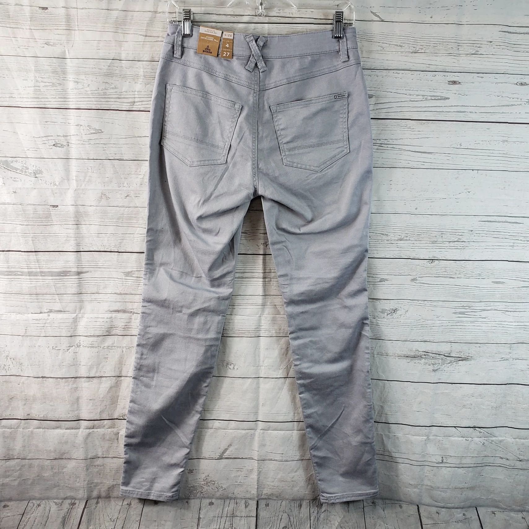 Prana Prana Womens Oday Skinny Jeans Sz 4 Storm Cloud Gray Mid Rise Size 27" / US 4 / IT 40 - 3 Thumbnail