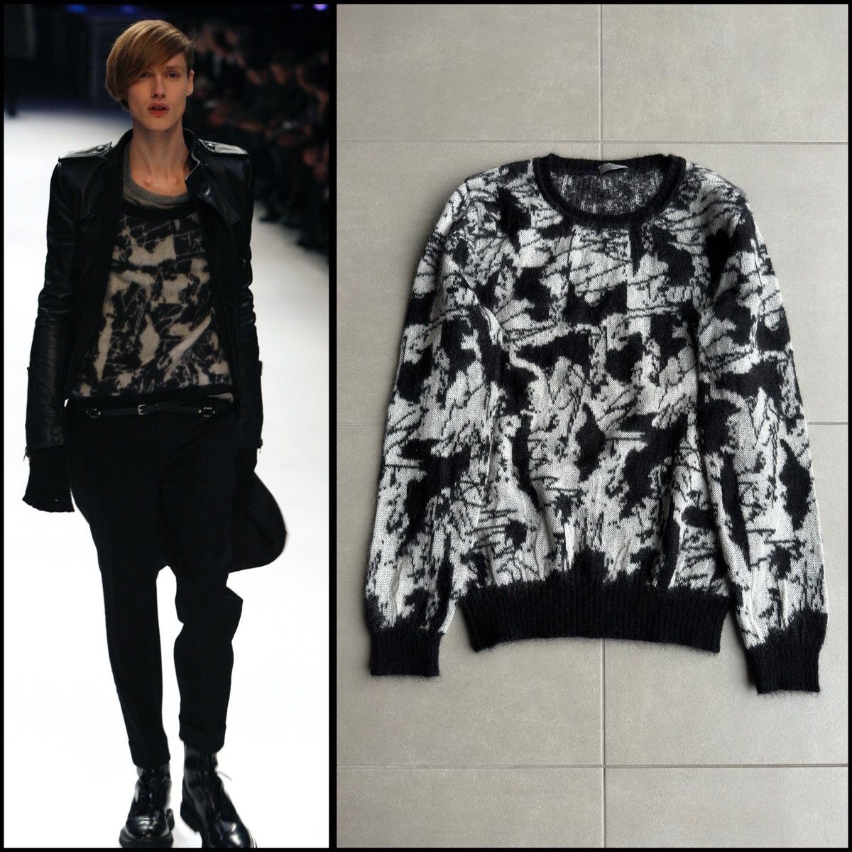 極美品05AW DiorHommeボーダータートルネック M エディスリマン dior homme ニットAW07 エディスリマン