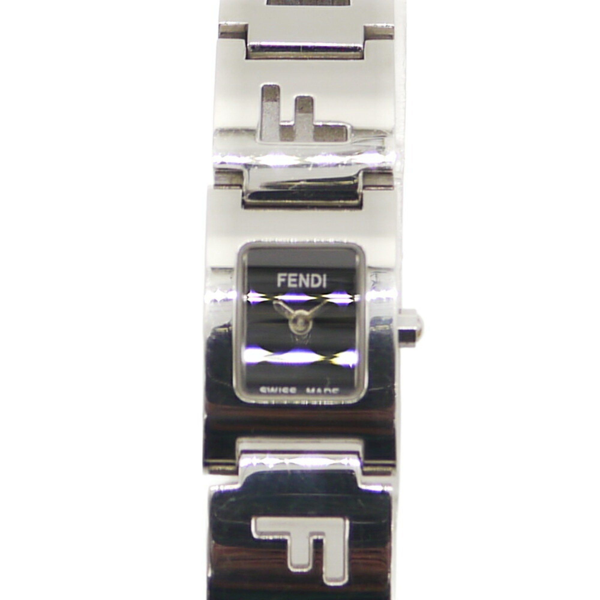 FENDI 3150L Square Quartz Watch with Black Dial for Women