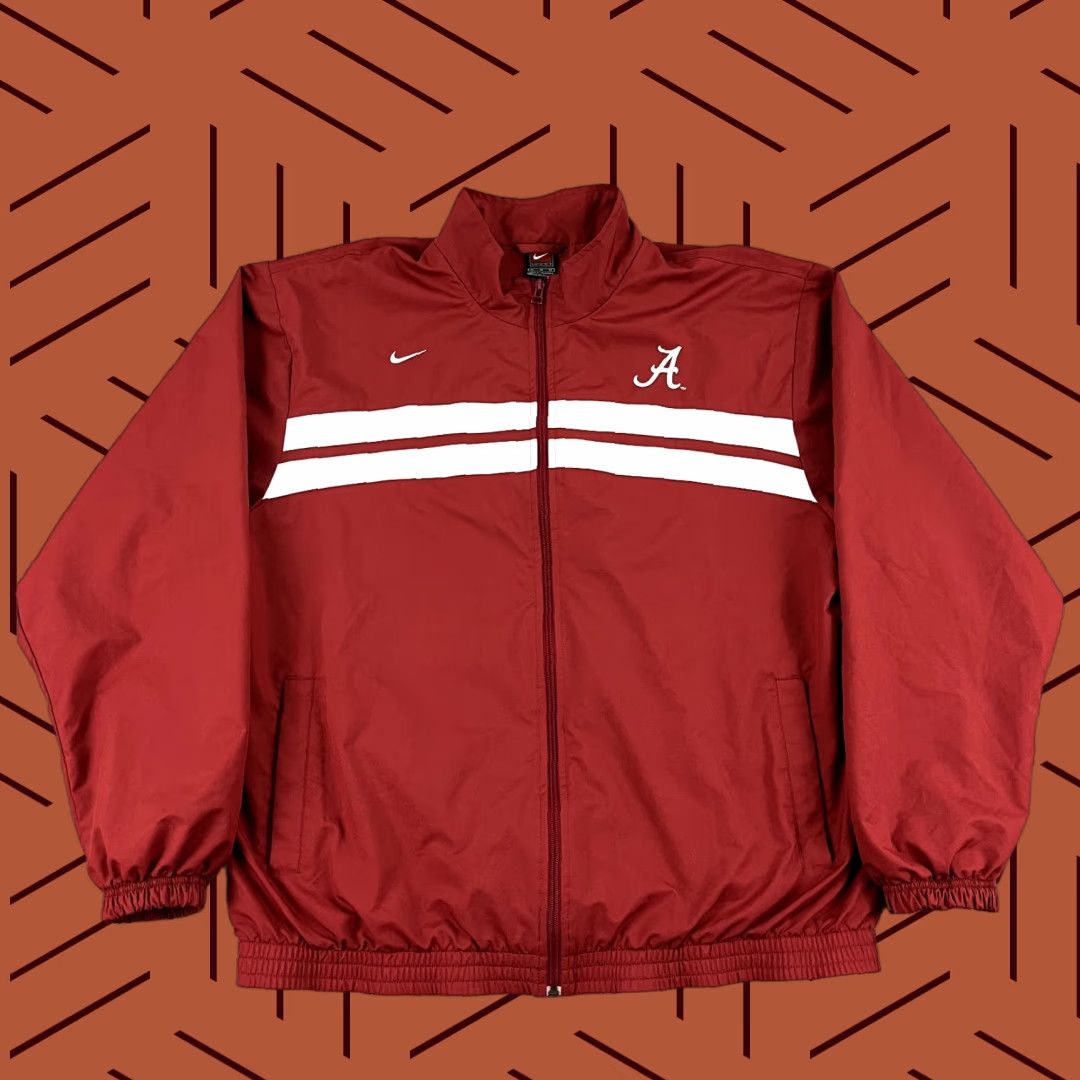 Nike VINTAGE Nike University Jacket Mens XL Crimson Ride Red Team Retro Zip Size US XL / EU 56 / 4 - 1 Thumbnail