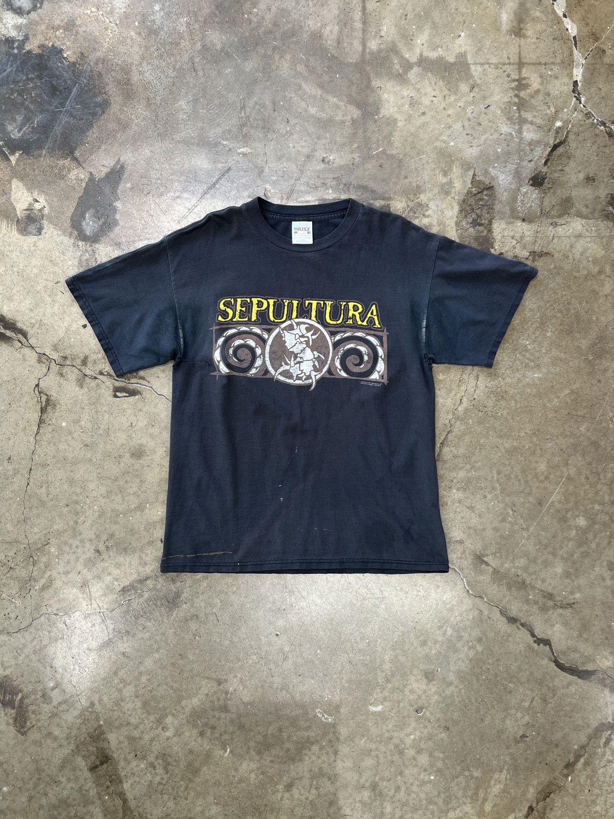 Band Tees Vintage 90s Sepultura Against band metal Tee Tultex Large Size US L / EU 52-54 / 3 - 2 Thumbnail
