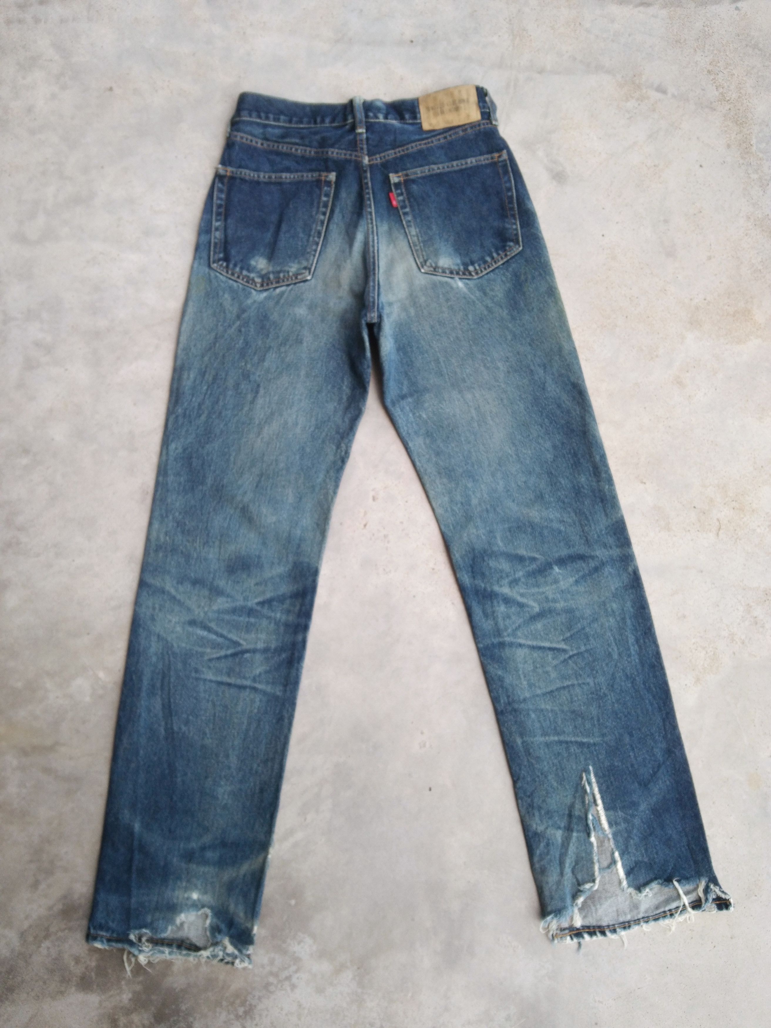 Japanese Brand Vintage Unique Clothing Warehouse Mud Wash Distressed Jeans Size US 27 - 2 Thumbnail