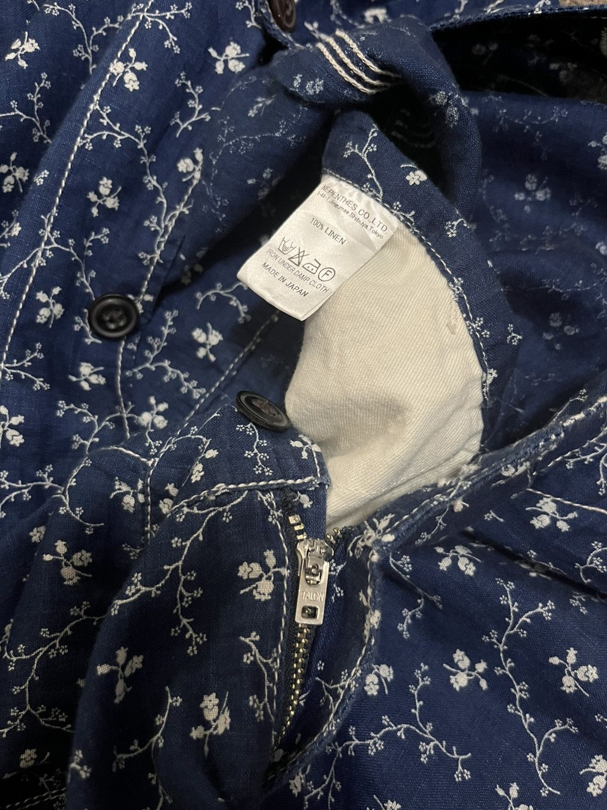 Sonic Lab 2000s Nepenthes japenese floral art indigo #H5 Size US S / EU 44-46 / 1 - 7 Thumbnail