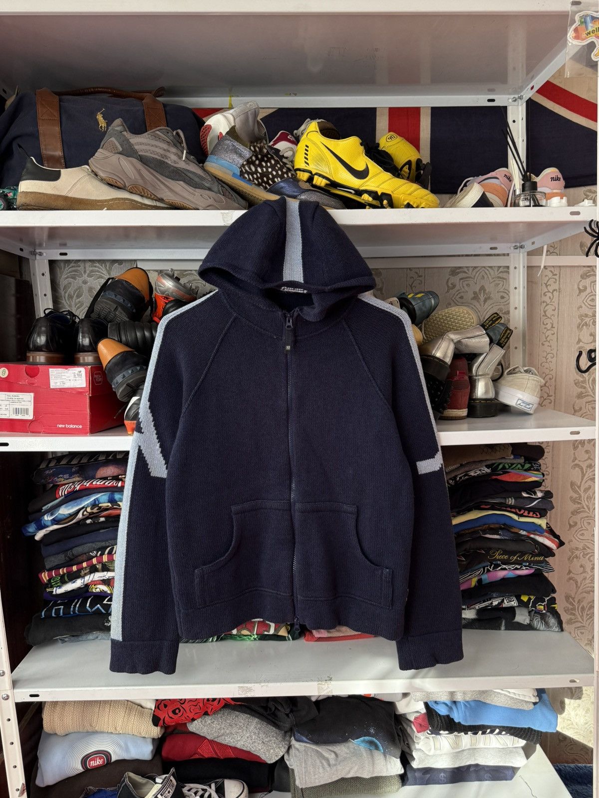Armani Vintage Armani Jeans Knitwear Hoodie Y2K big Logo Size US L / EU 52-54 / 3 - 22 Thumbnail