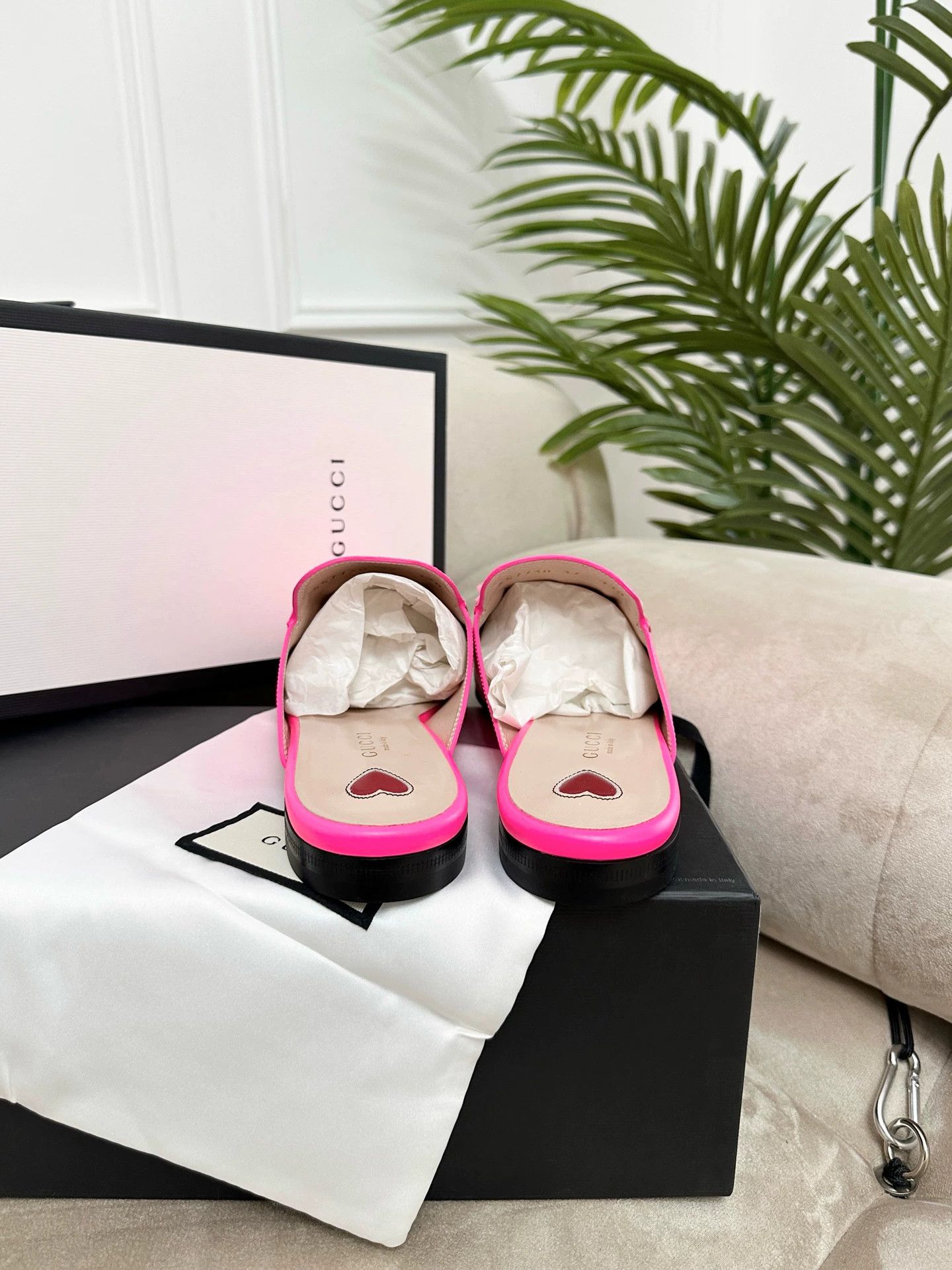 Gucci GUCCI Horsebit Mule Women's Fluorescent Pink Size US 6 / IT 36 - 5 Thumbnail