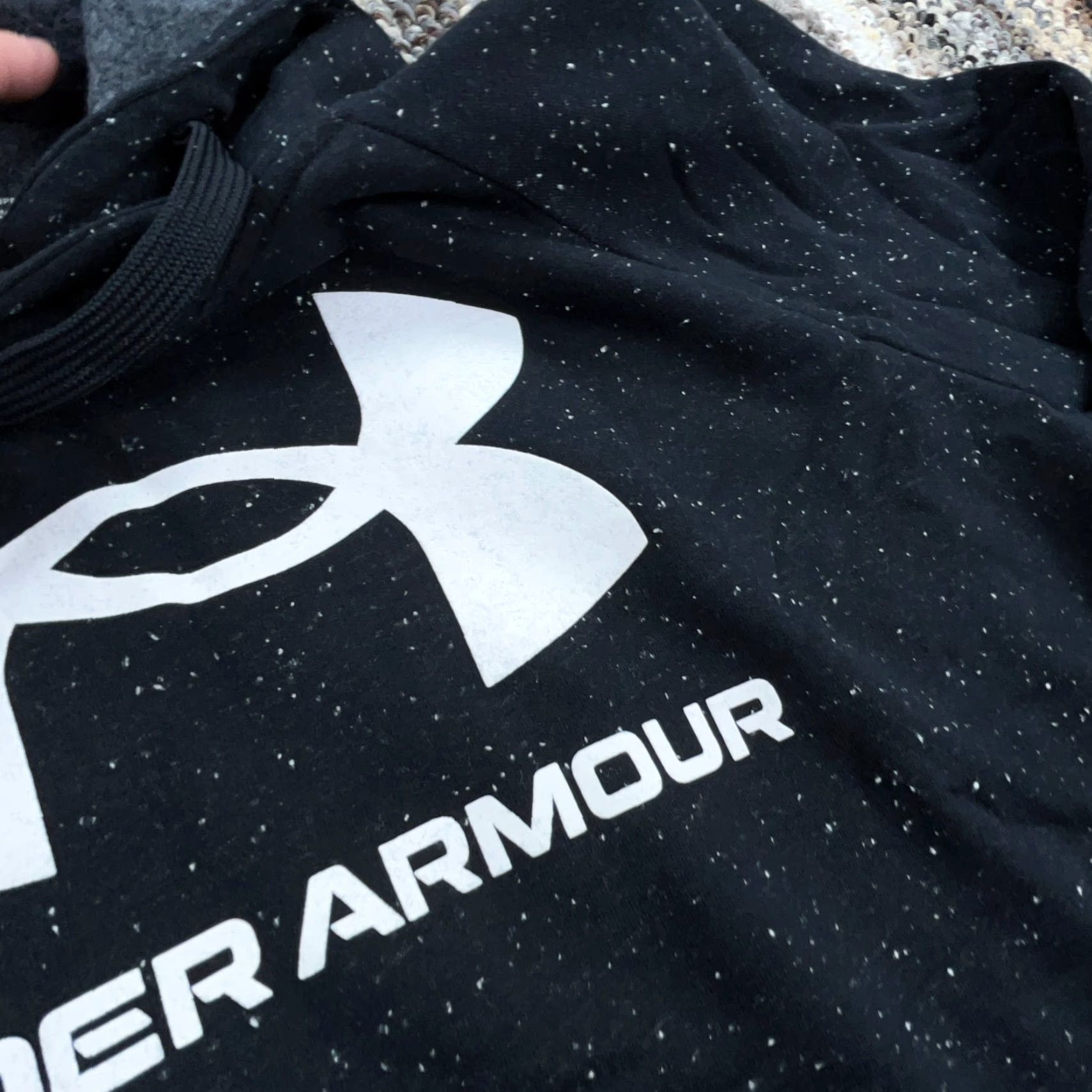 Under Armour Under Armour Hoodie Men Medium Black White Sweatshirt Sweater Spotted Big Logo Size US M / EU 48-50 / 2 - 6 Thumbnail